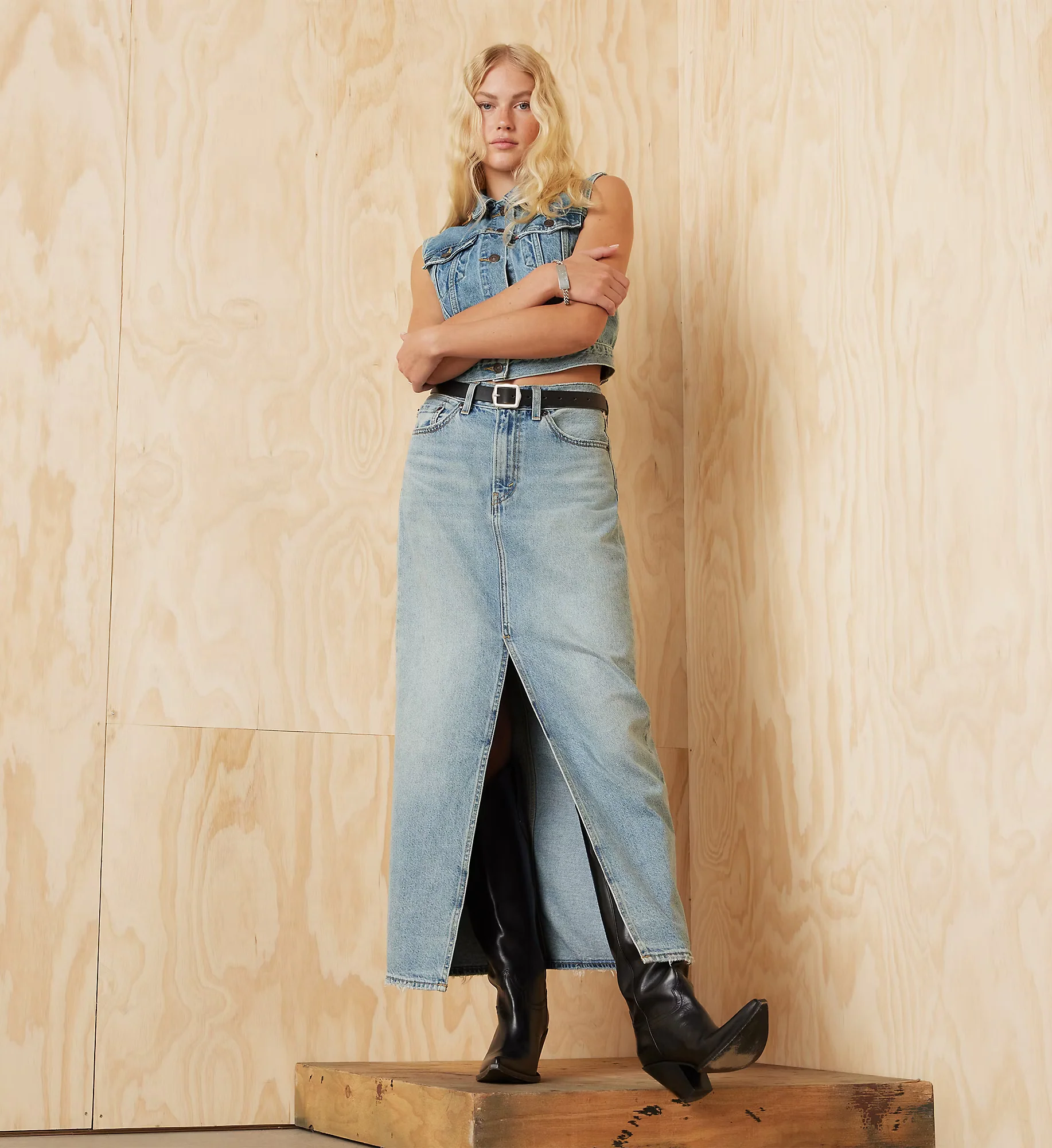 W ANKLE COLUMN SKIRT - Image 2