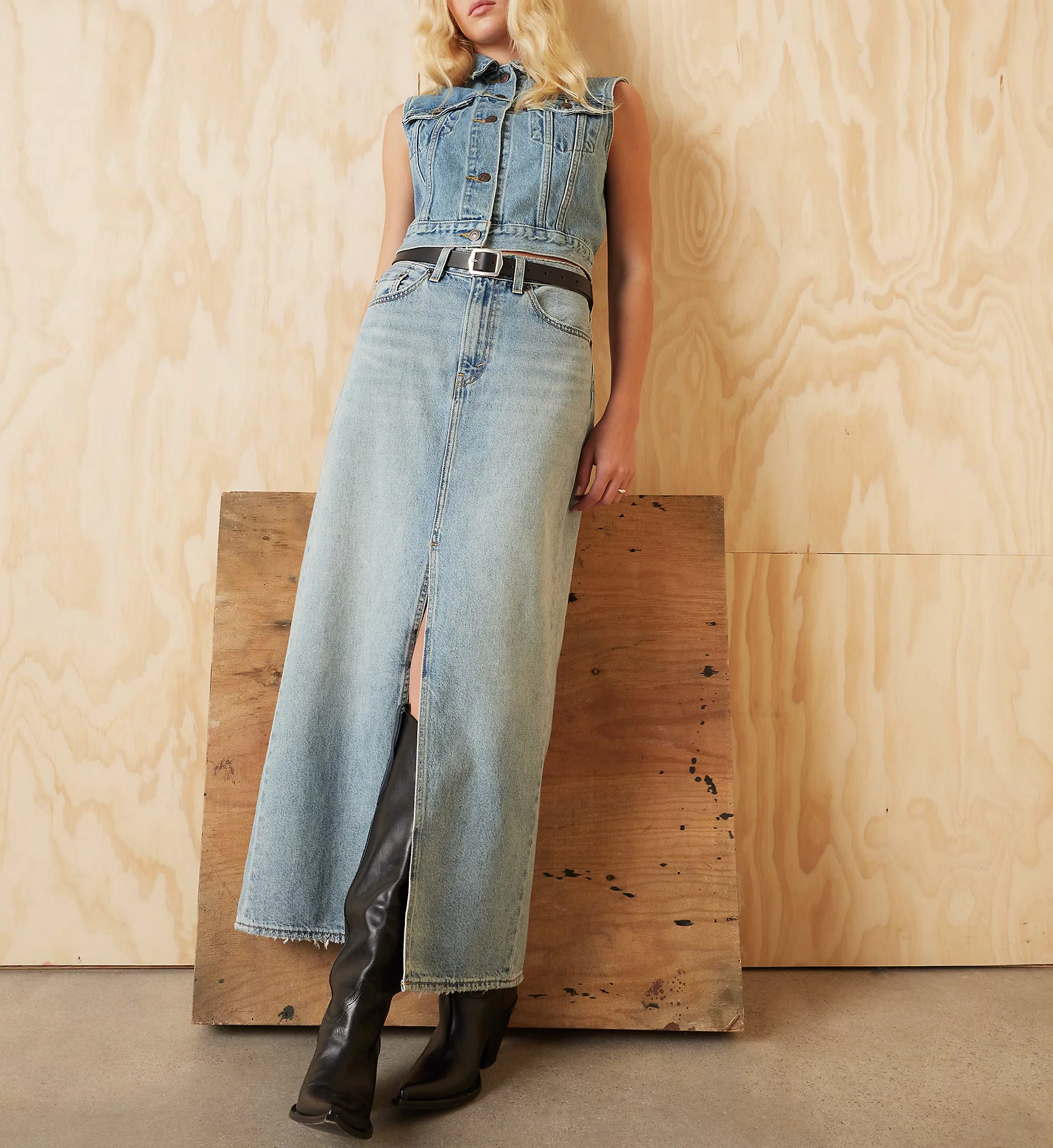 W ANKLE COLUMN SKIRT - Image 3