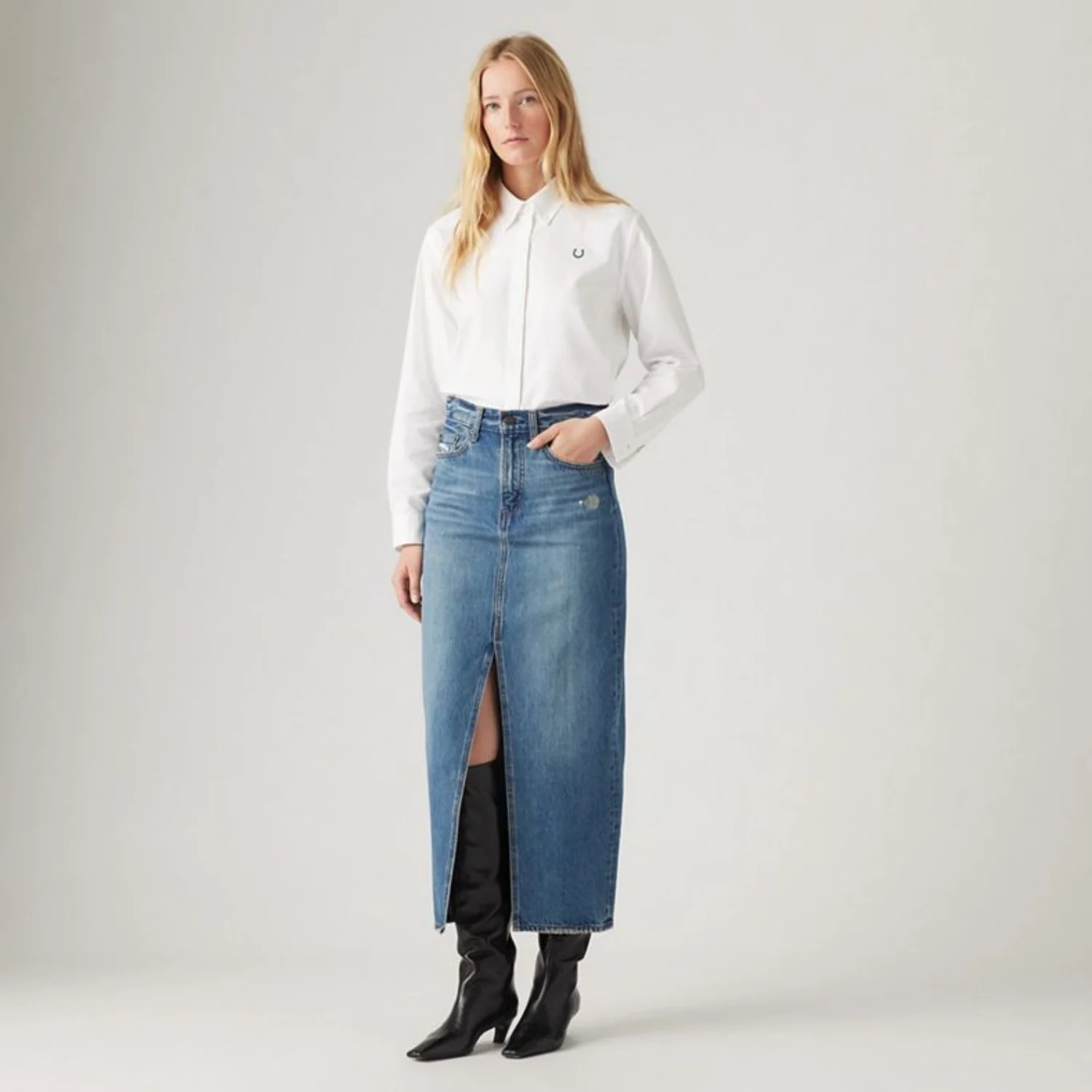 W ANKLE COLUMN SKIRT - Image 2