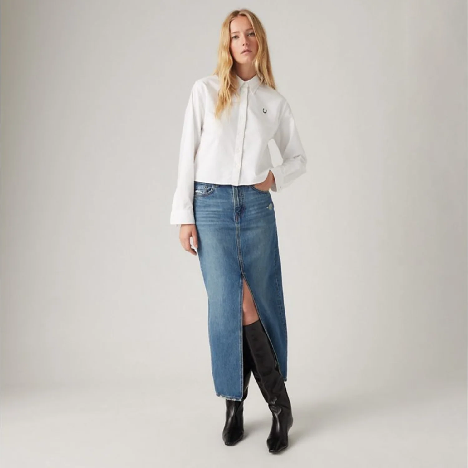 W ANKLE COLUMN SKIRT - Image 3
