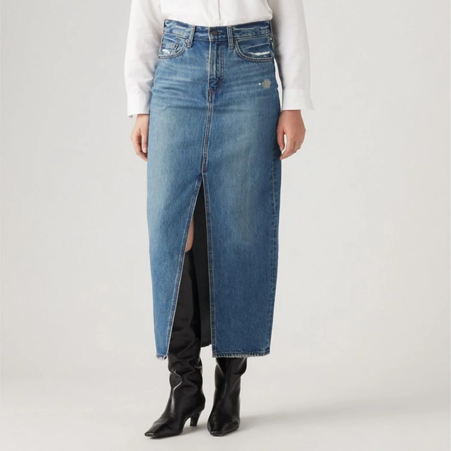 W ANKLE COLUMN SKIRT - Image 4