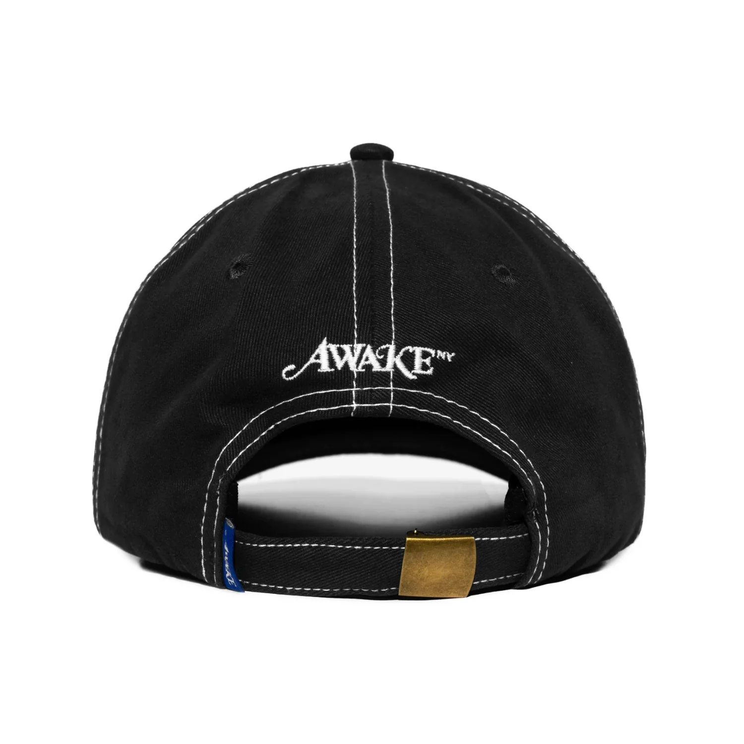 AWAKE NY CONTRAST STITCH 6 PANEL HAT - BLACK - Image 3