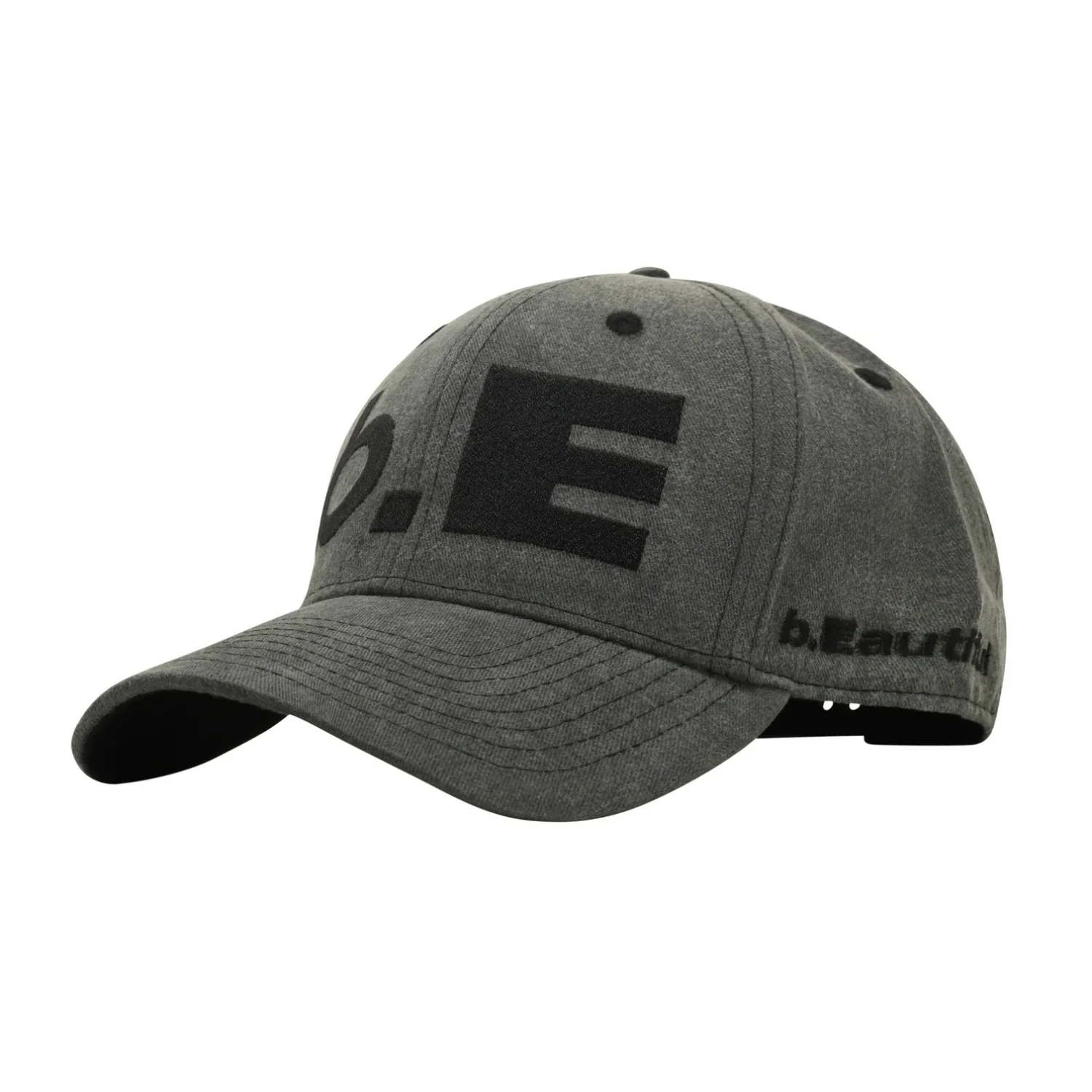 B.E HAT - WASHED BLACK/BLACK - Image 2