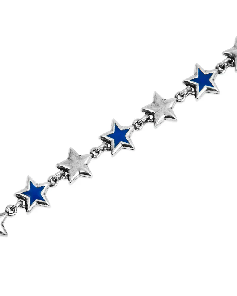 BLUE ENAMELED STARS BRACELET - Image 4