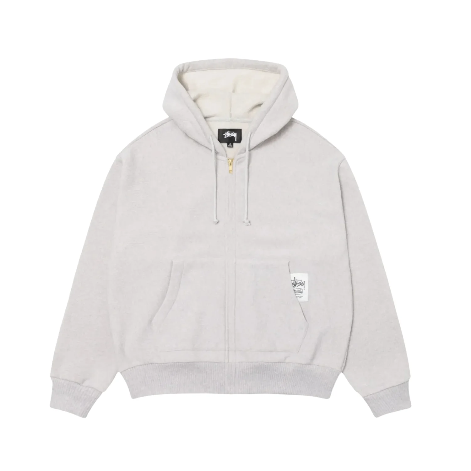 BRASS ZIP KNIT HOOD