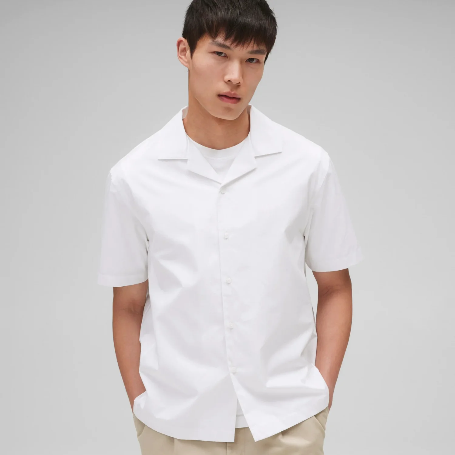 COTTON POPLIN PALERMO RELAXED CAMP SHIRT - Image 3
