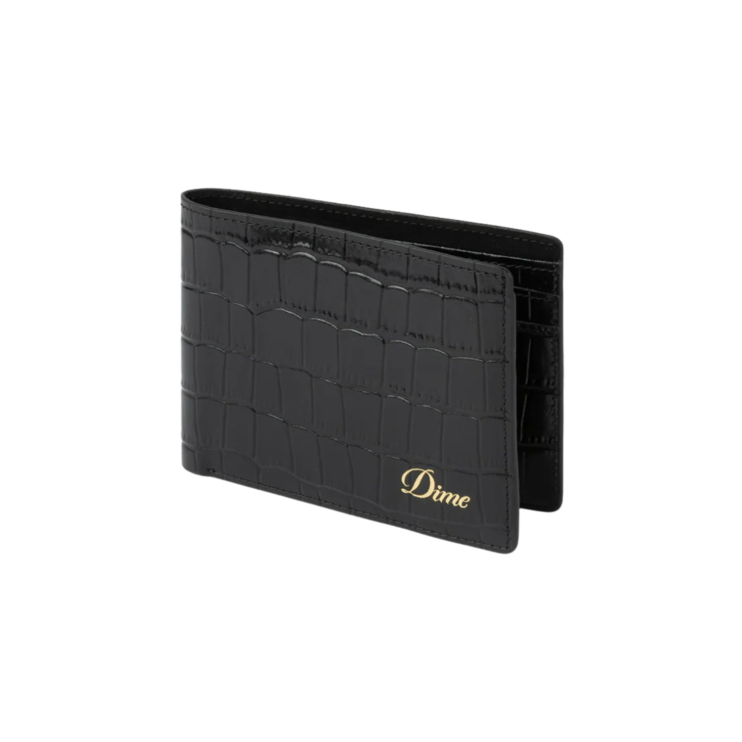 CROC BIFOLD WALLET - BLACK