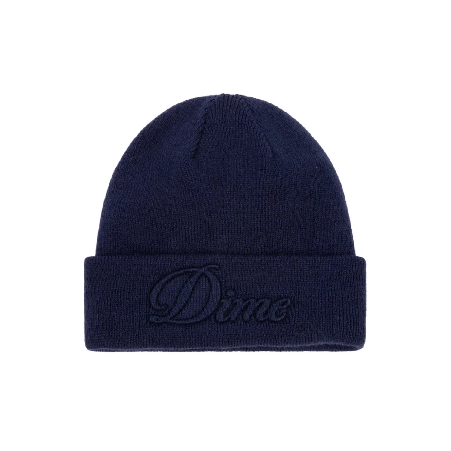 CURSIVE FOLD BEANIE - NAVY