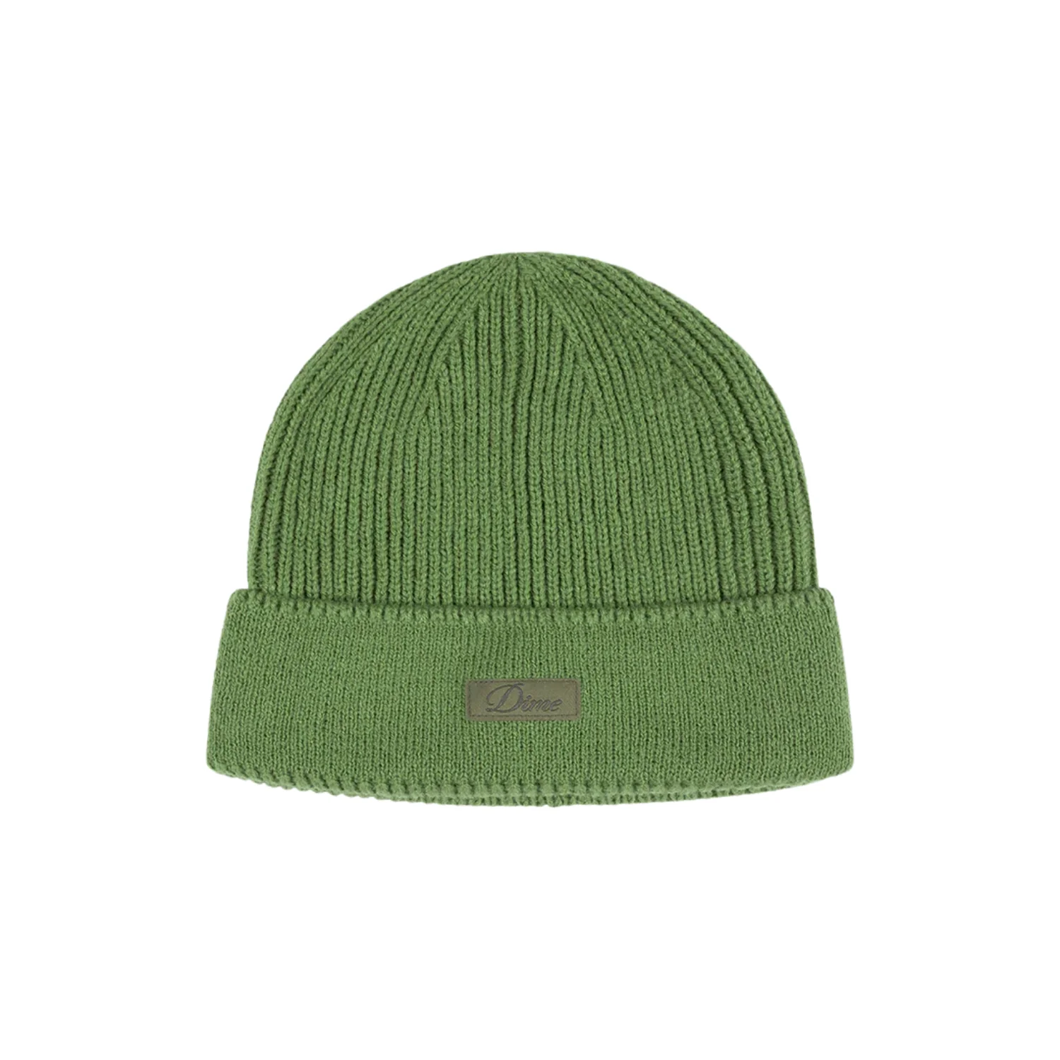 CURSIVE RIB BEANIE - KHAKI GREEN