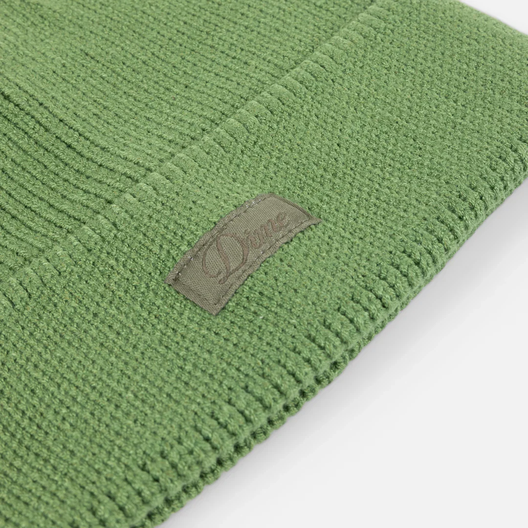 CURSIVE RIB BEANIE - KHAKI GREEN - Image 6
