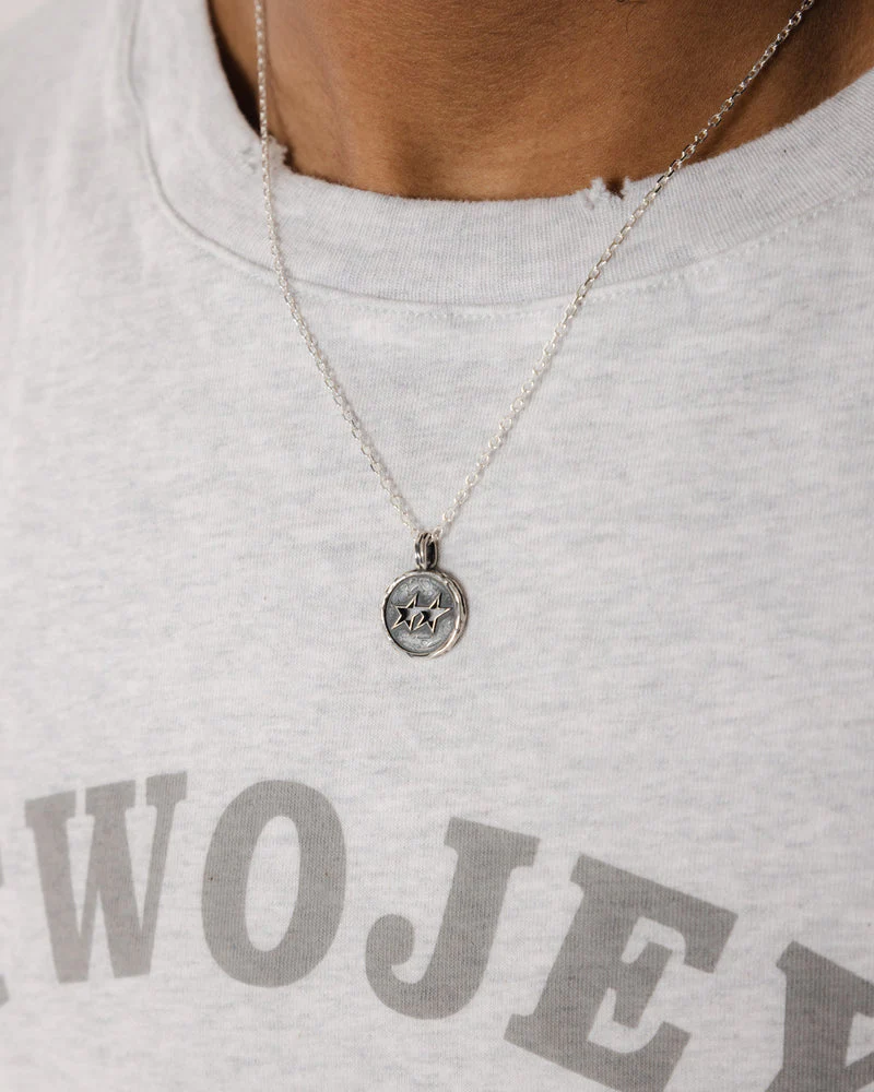DRAFT ICON MELTED NECKLACE - SILVER - Image 2