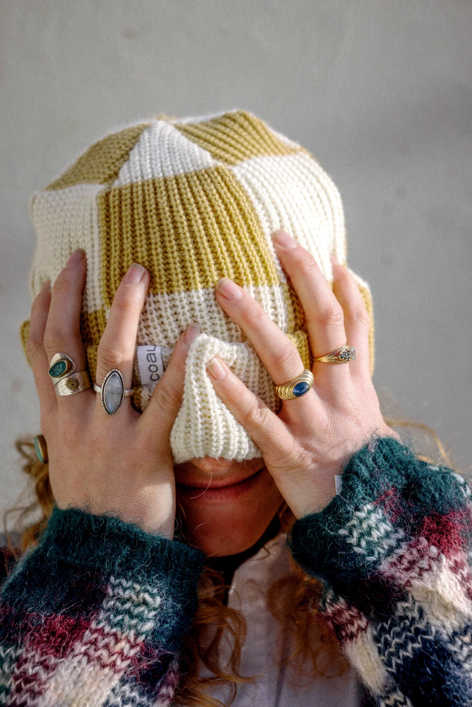 FRENA BAGGY TOQUE - KHAKI CHECK - Image 2