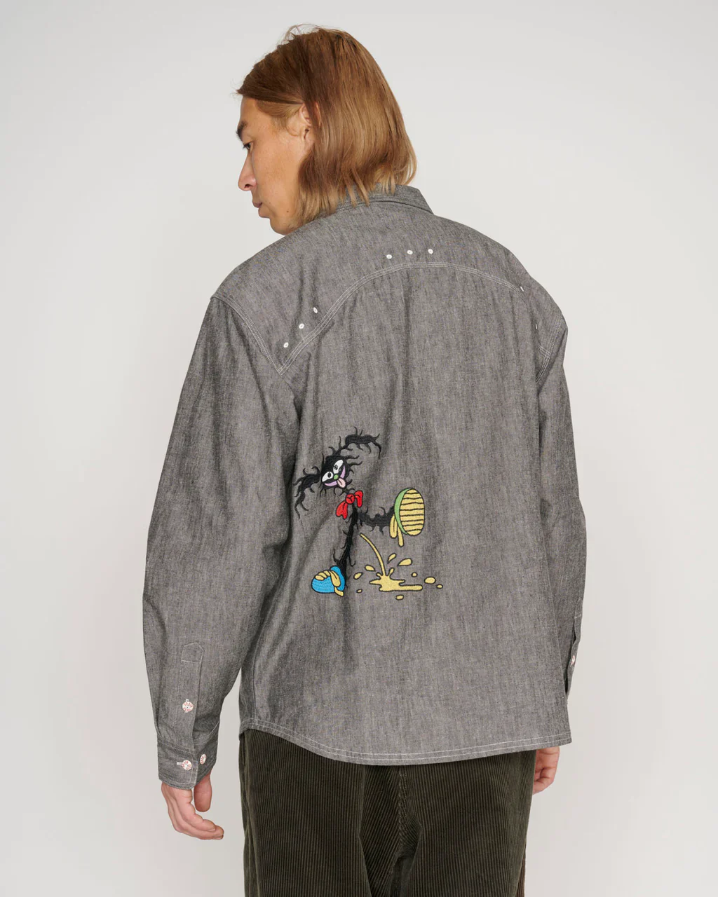 GARDEN PARTY CHAMBRAY BUTTON UP SHIRT - Image 5