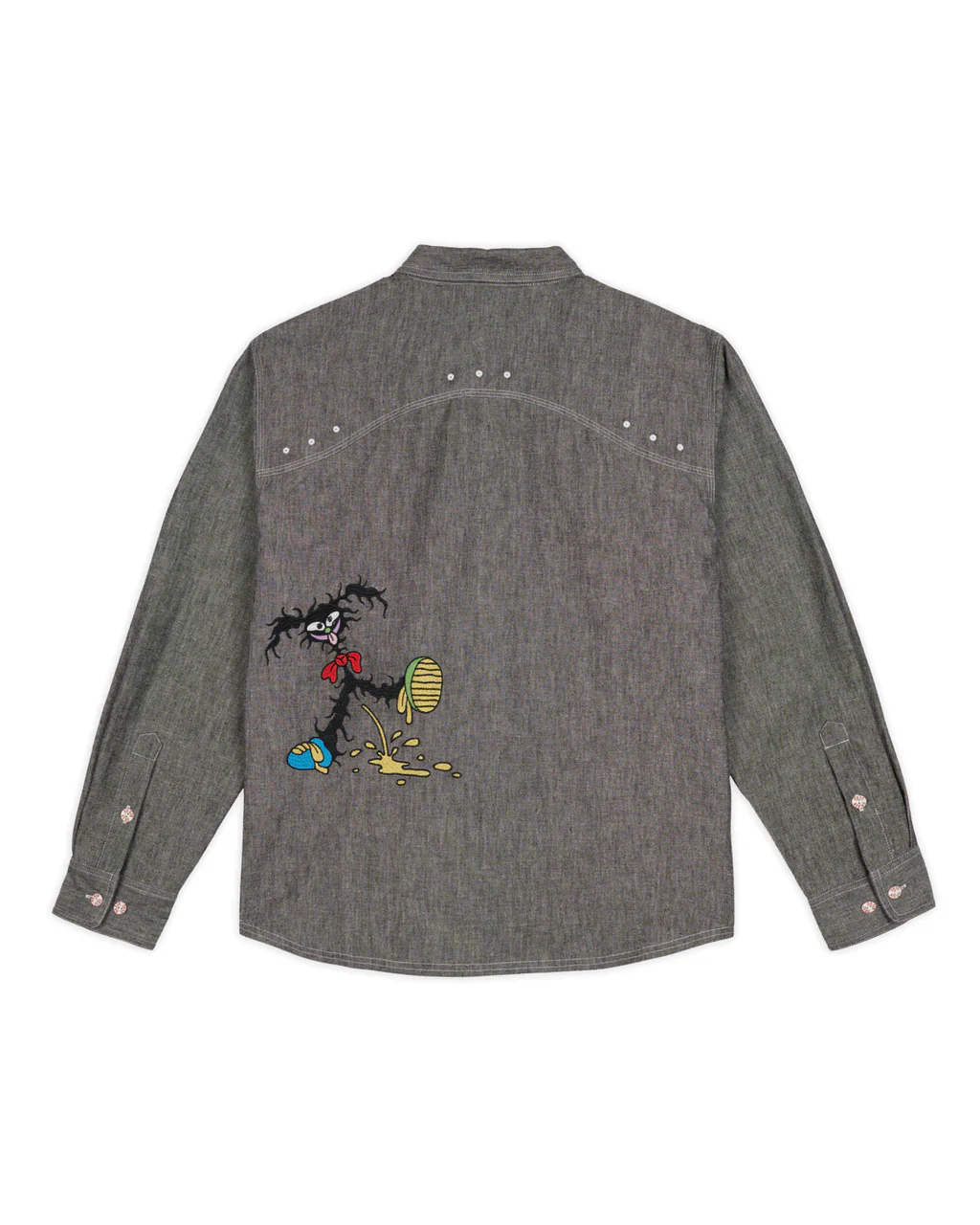 GARDEN PARTY CHAMBRAY BUTTON UP SHIRT - Image 7