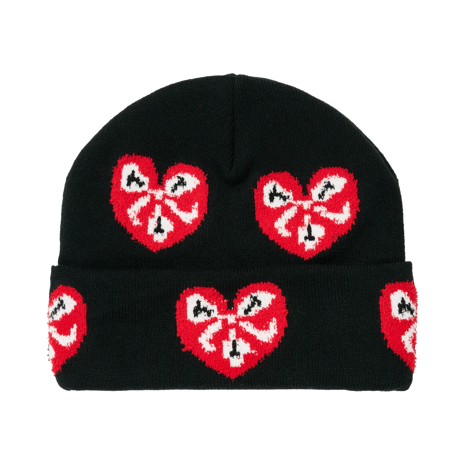 HEART BEANIE - BLACK