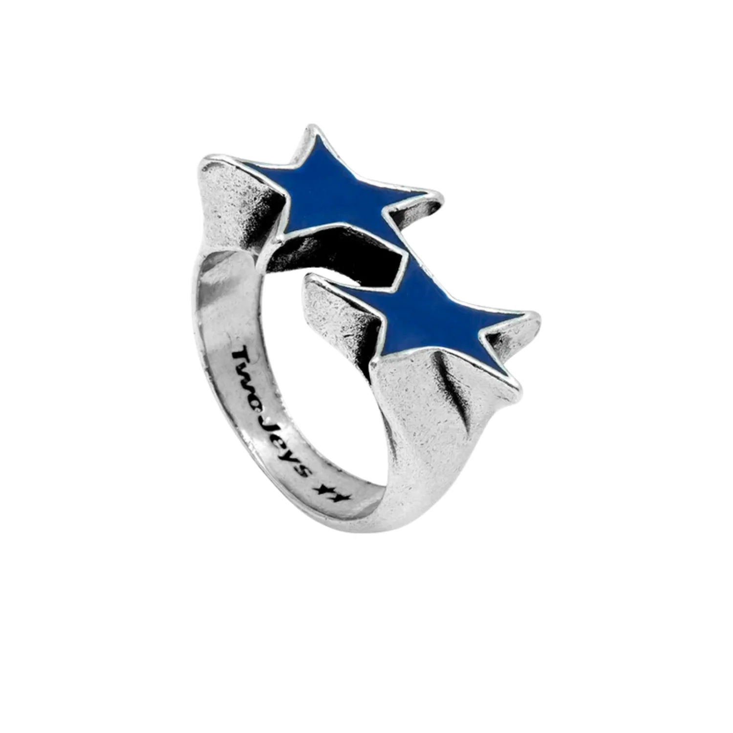 ICON BLUE ENAMELED SINGLE RING