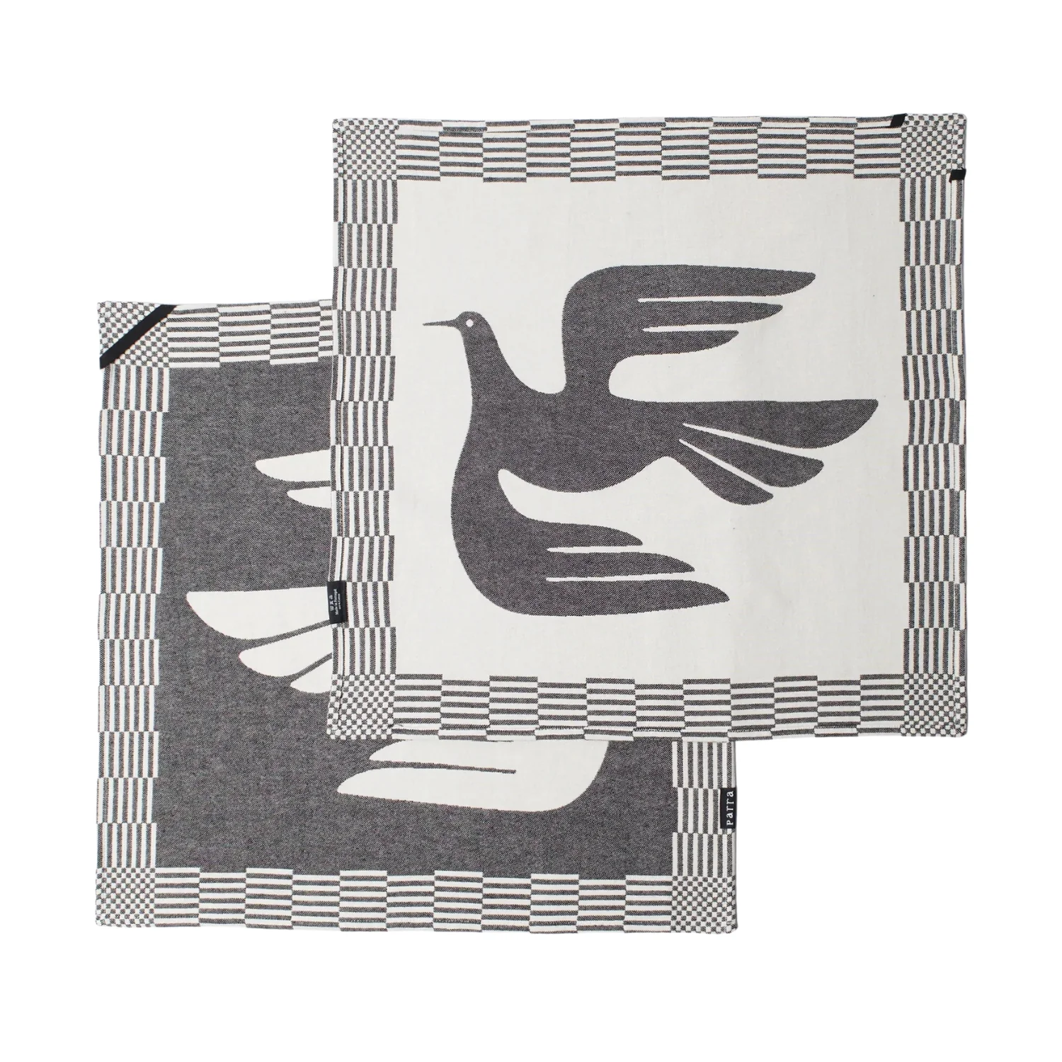 INFINITE KITCHEN BIRD TOWEL SET - BLACK
