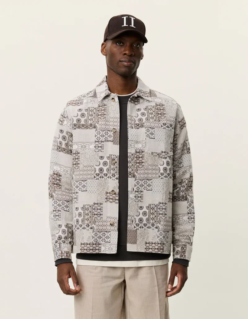 LAYTON PATCHWORK JACQUARD OVERSHIRT - Image 2