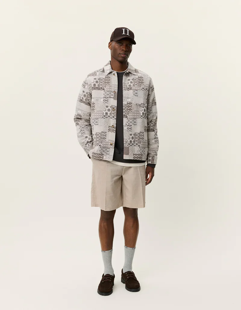 LAYTON PATCHWORK JACQUARD OVERSHIRT - Image 3