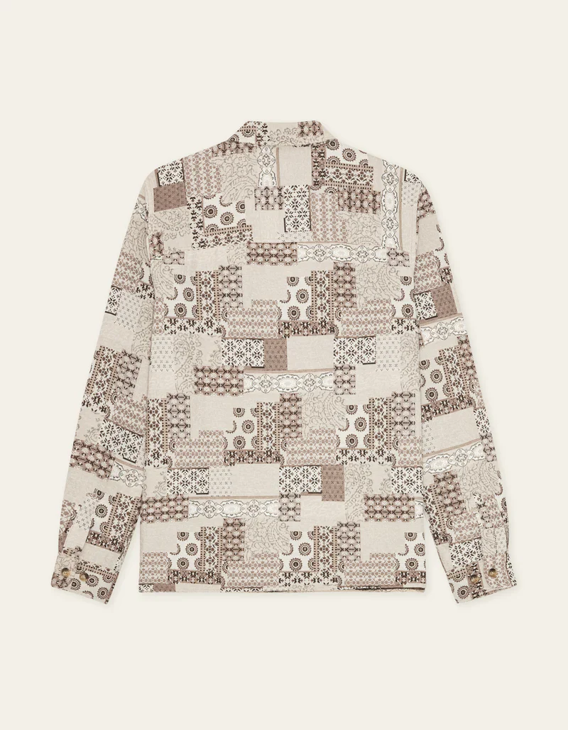 LAYTON PATCHWORK JACQUARD OVERSHIRT - Image 7