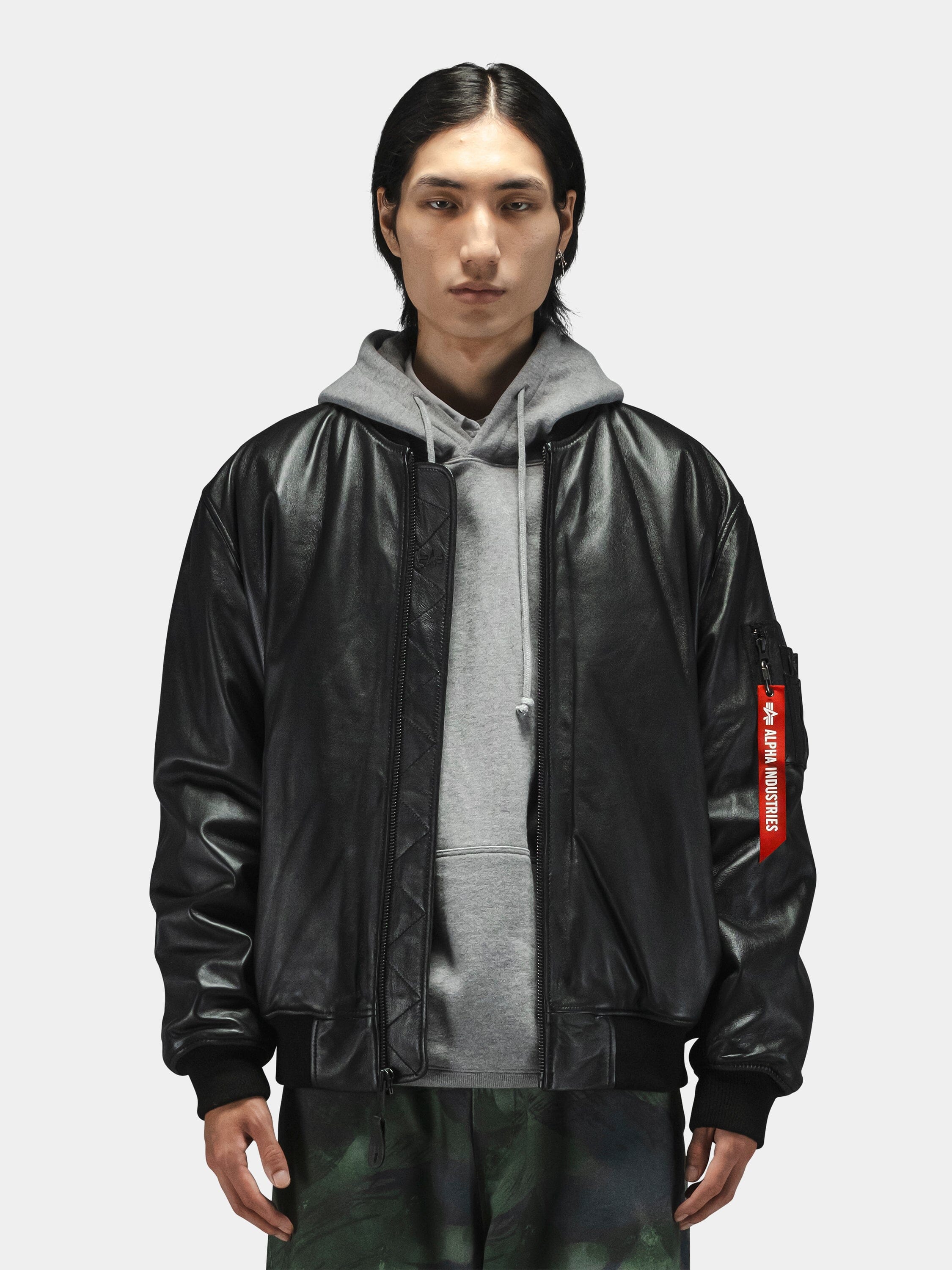 LEATHER MA-1 FLIGHT JACKET - Image 2