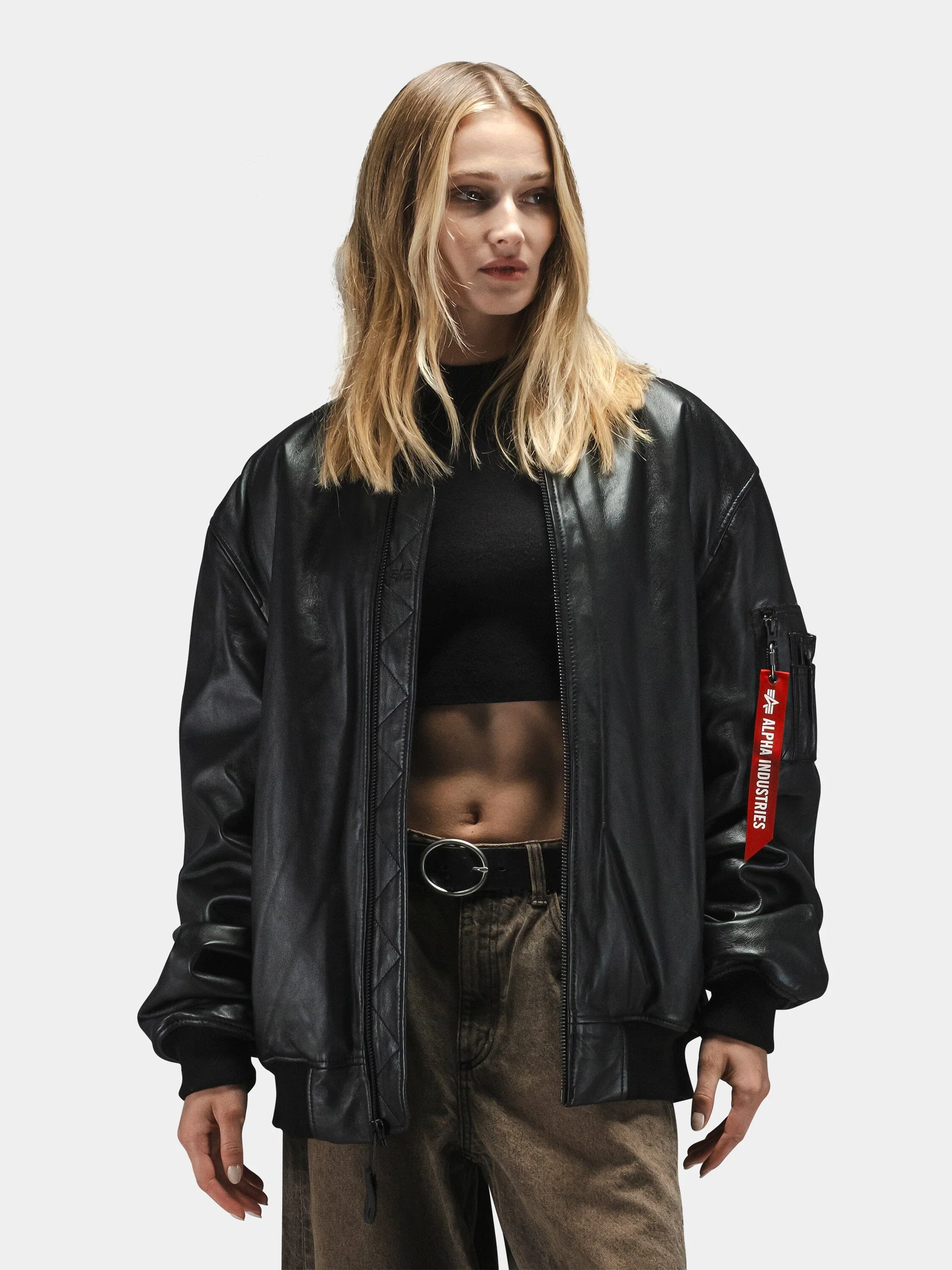 LEATHER MA-1 FLIGHT JACKET - Image 5
