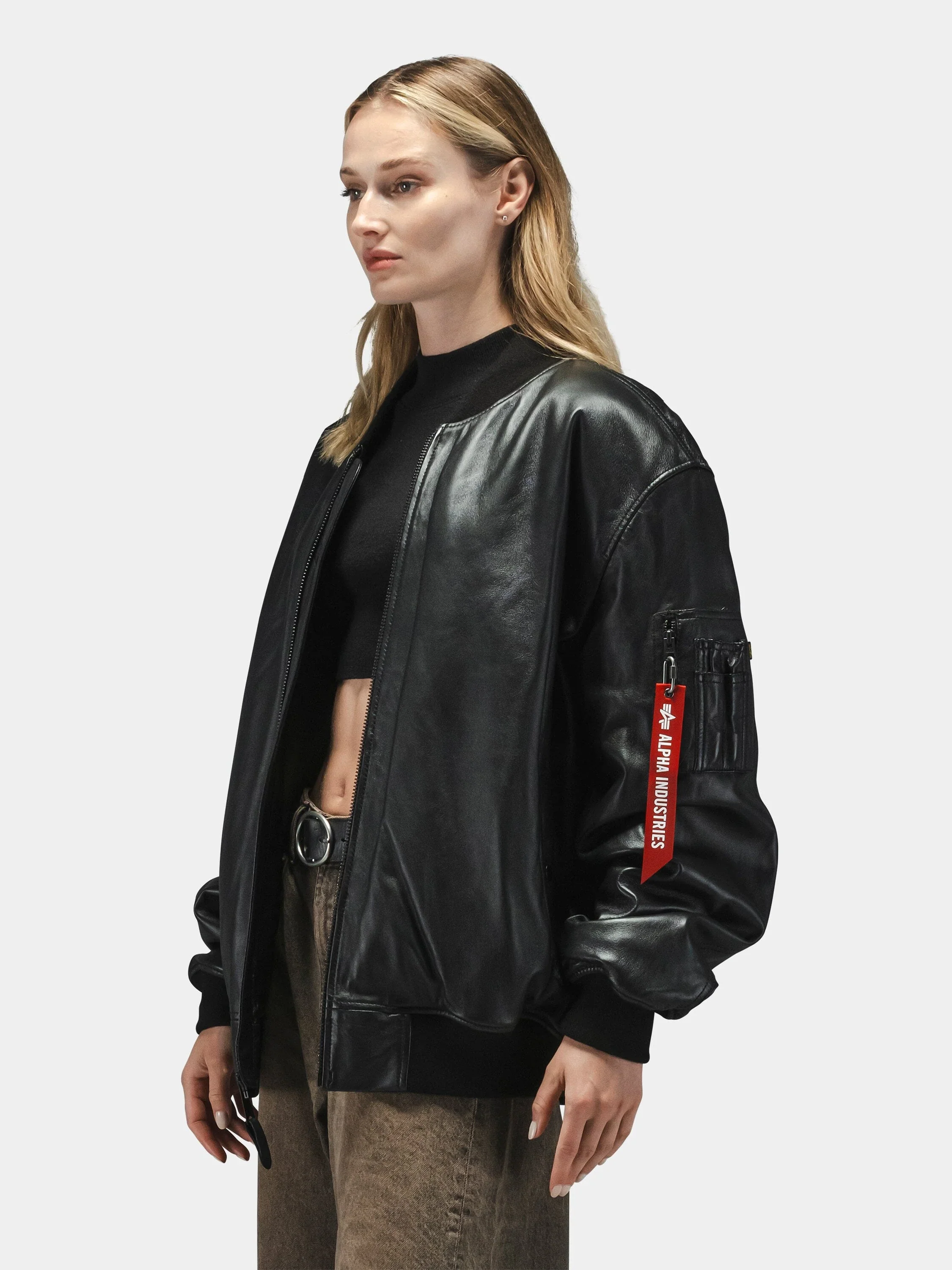 LEATHER MA-1 FLIGHT JACKET - Image 6