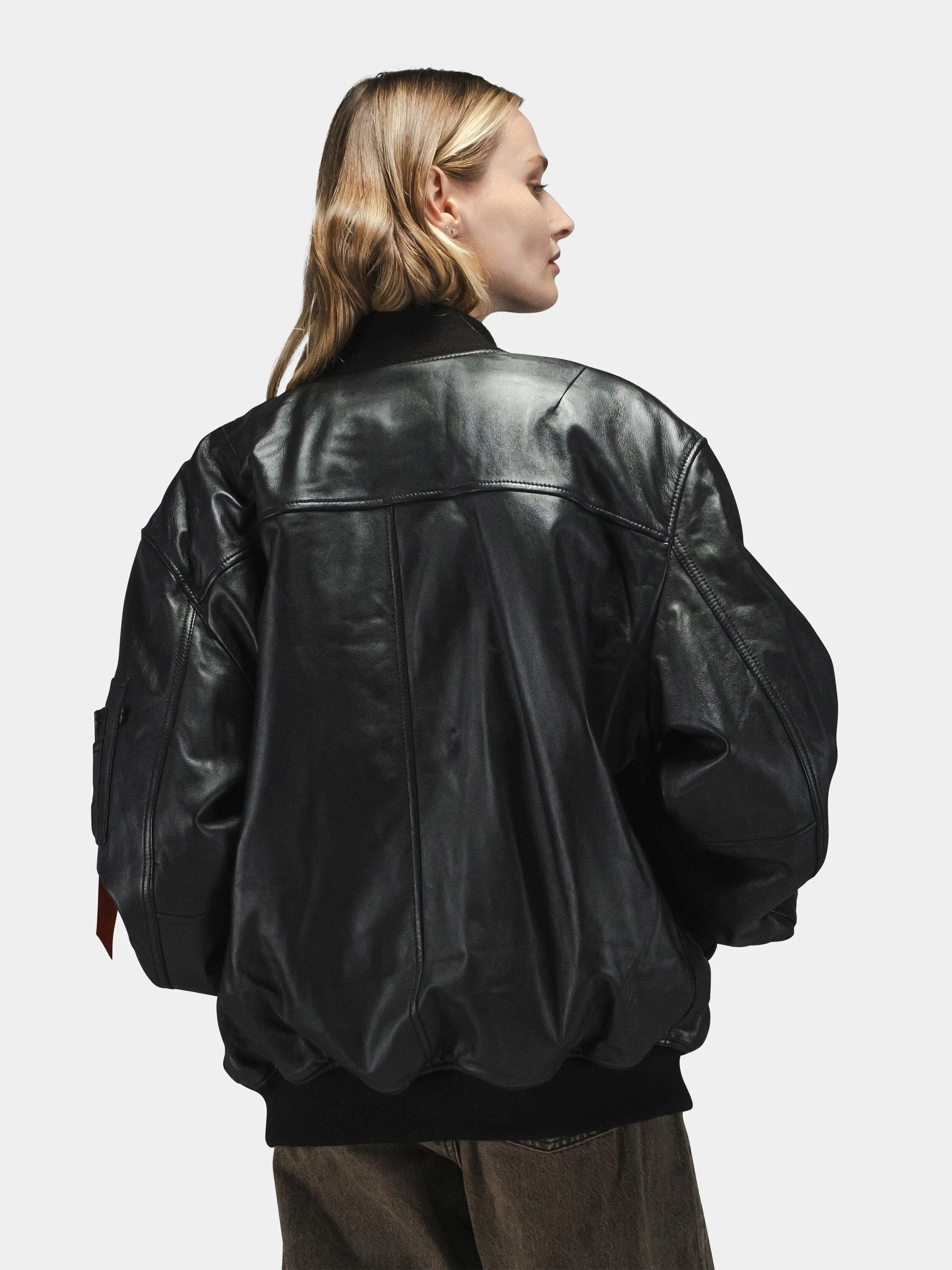 LEATHER MA-1 FLIGHT JACKET - Image 7