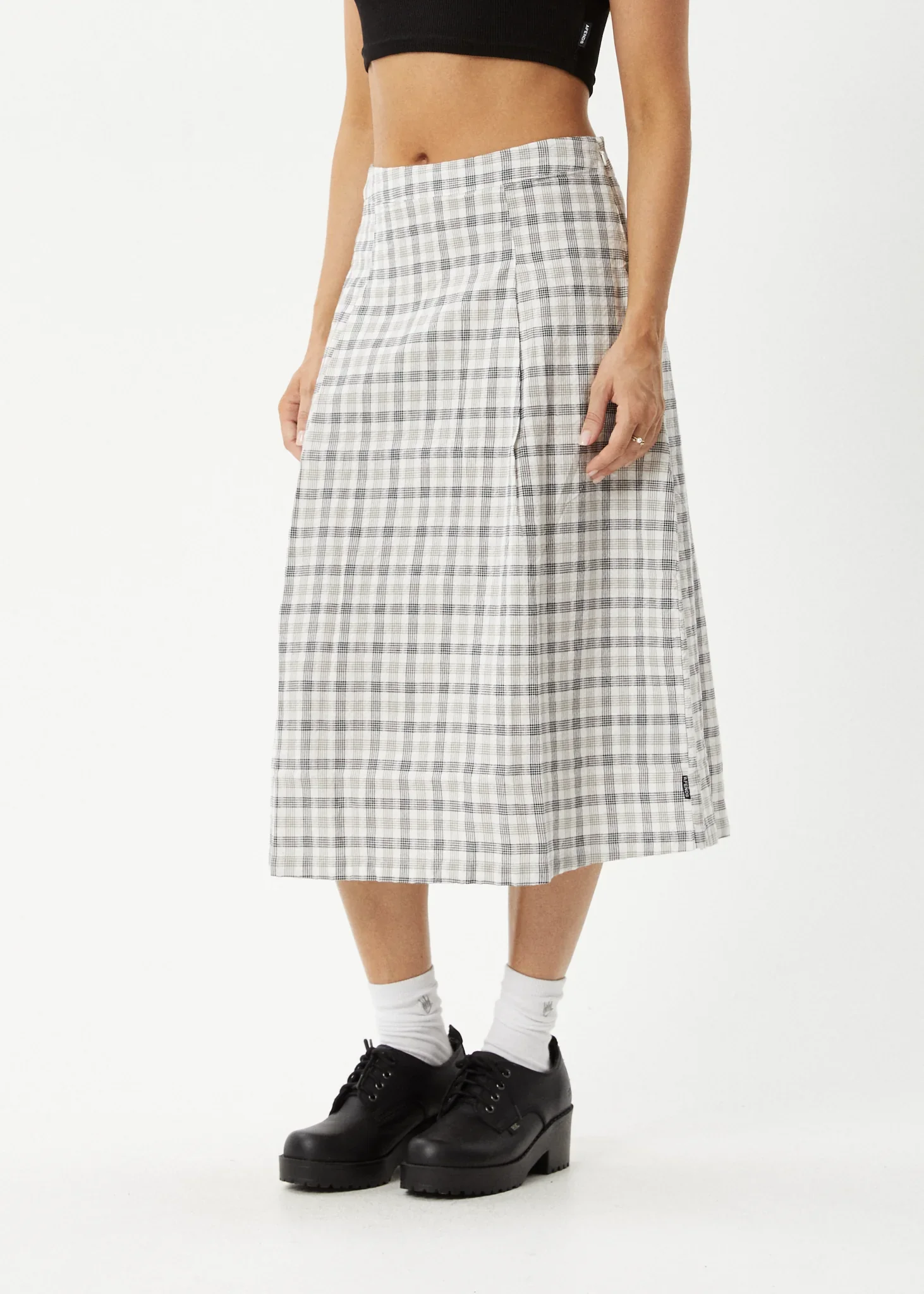 LEO CHECK MIDI SKIRT - Image 6