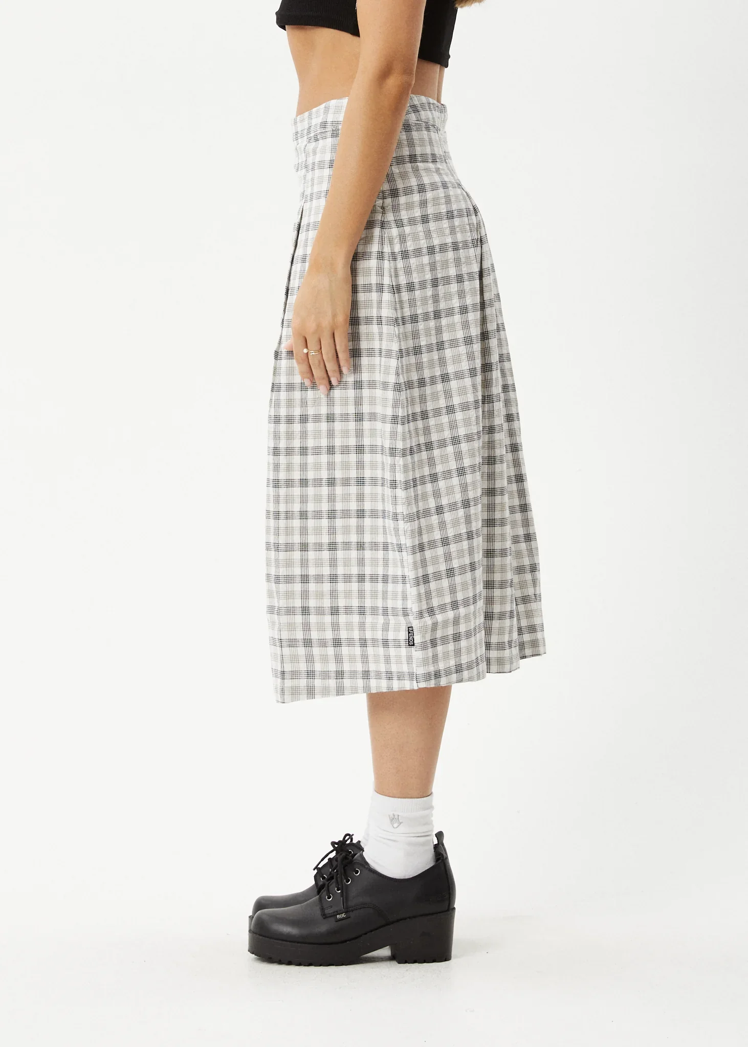 LEO CHECK MIDI SKIRT - Image 7
