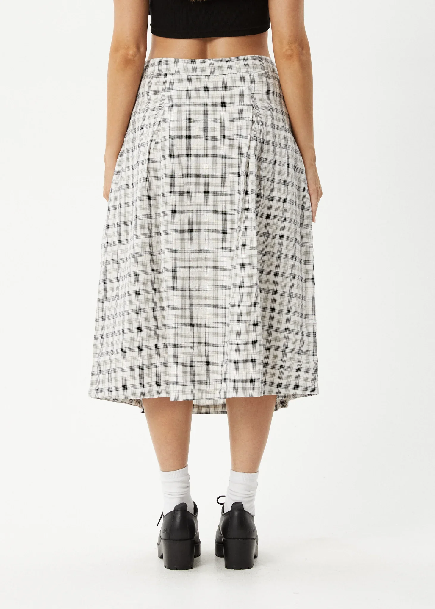 LEO CHECK MIDI SKIRT - Image 8