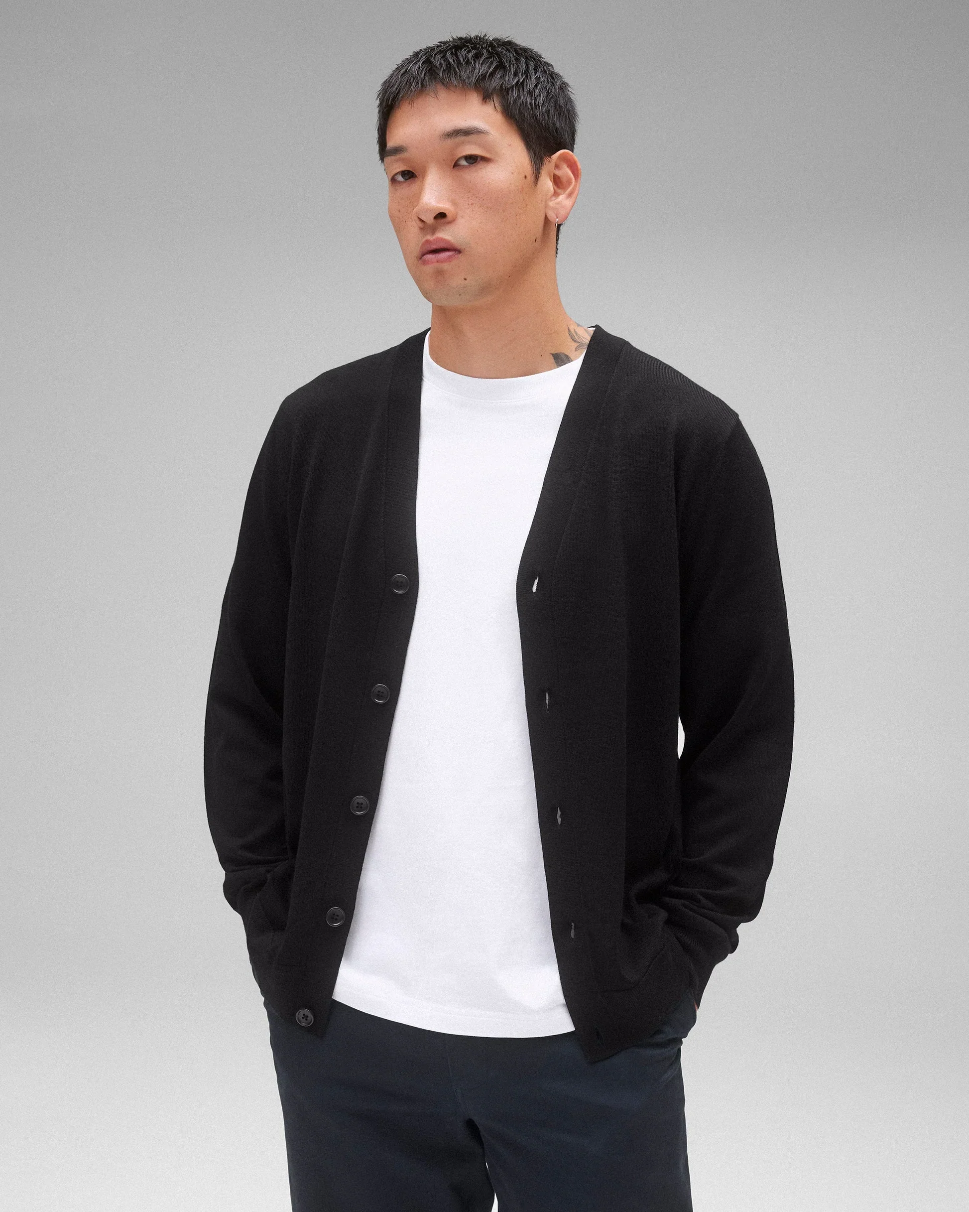 LIGHTWEIGHT MERINO HARRY CARDIGAN - Image 2