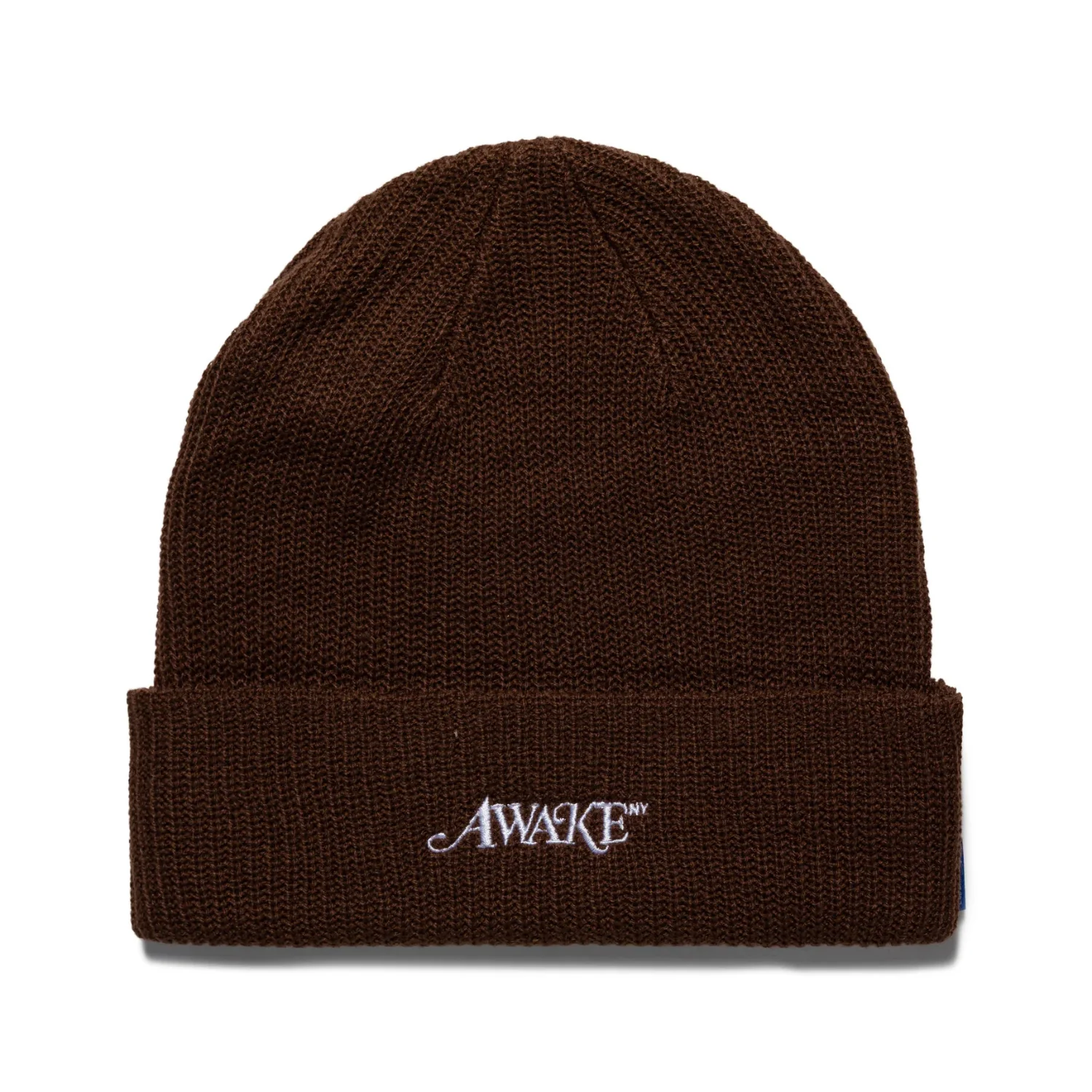 LOOSE GAGUE KNIT BEANIE - BROWN
