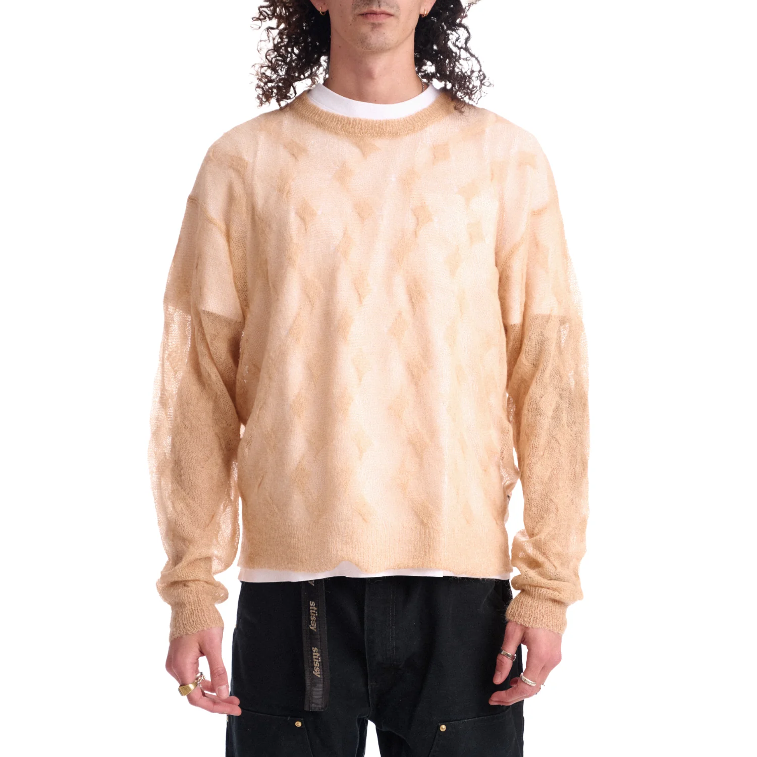 LOOSE KNIT CROSS CABLE