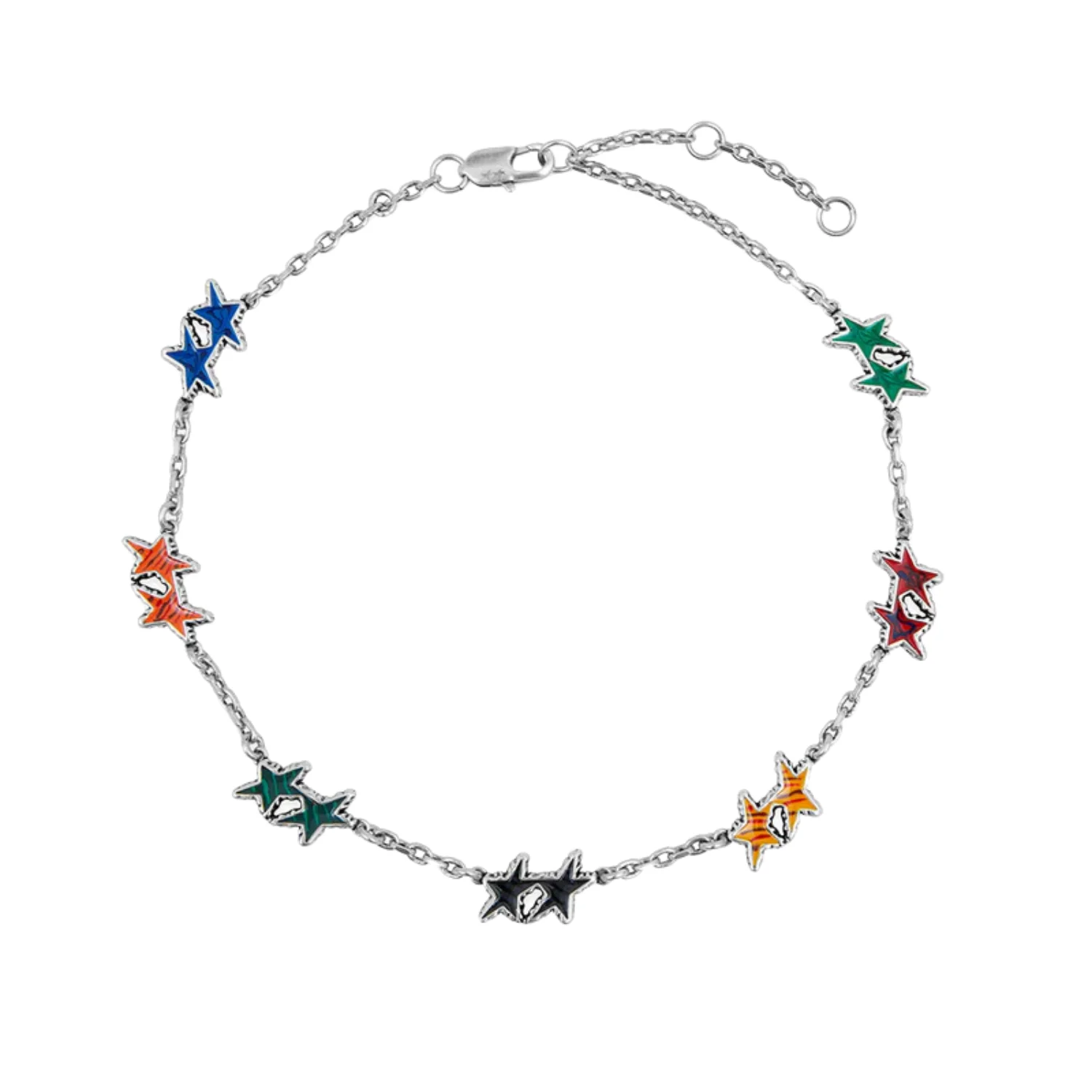MELTED STARS NECKLACE - SILVER