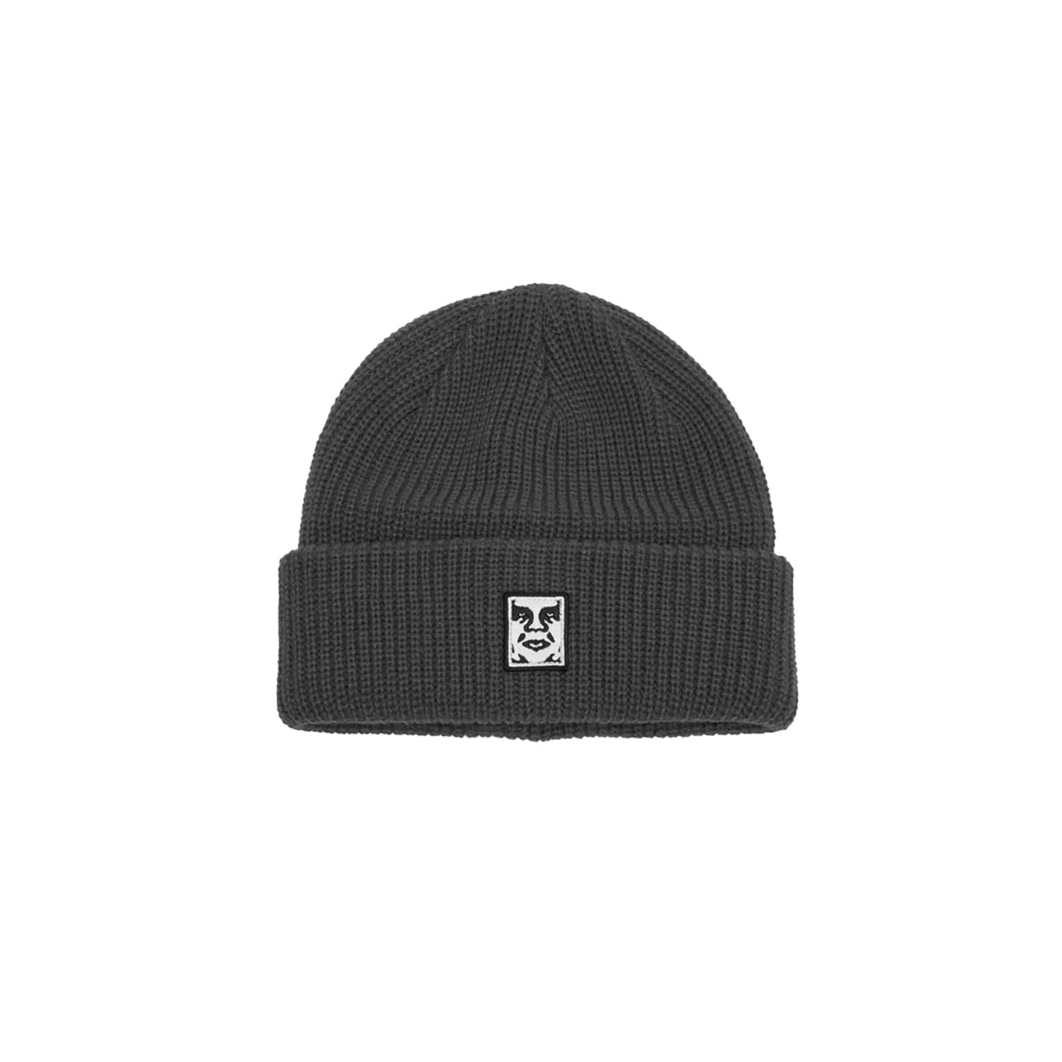 MID ICON PATCH CUFF BEANIE - BLACK