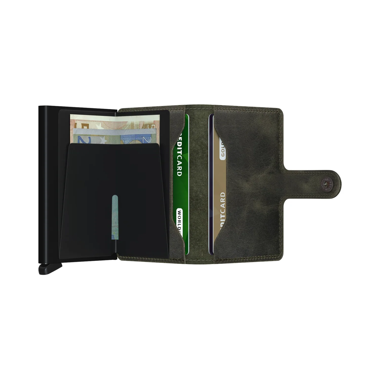 MINIWALLET - VINTAGE OLIVE-BLACK - Image 3
