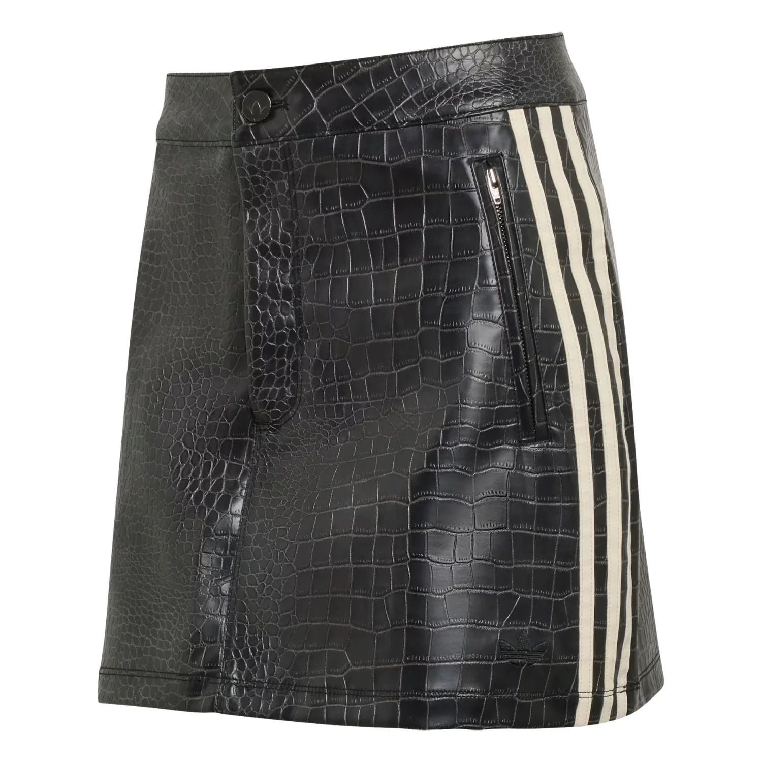 W PLEATHER MINI SKIRT