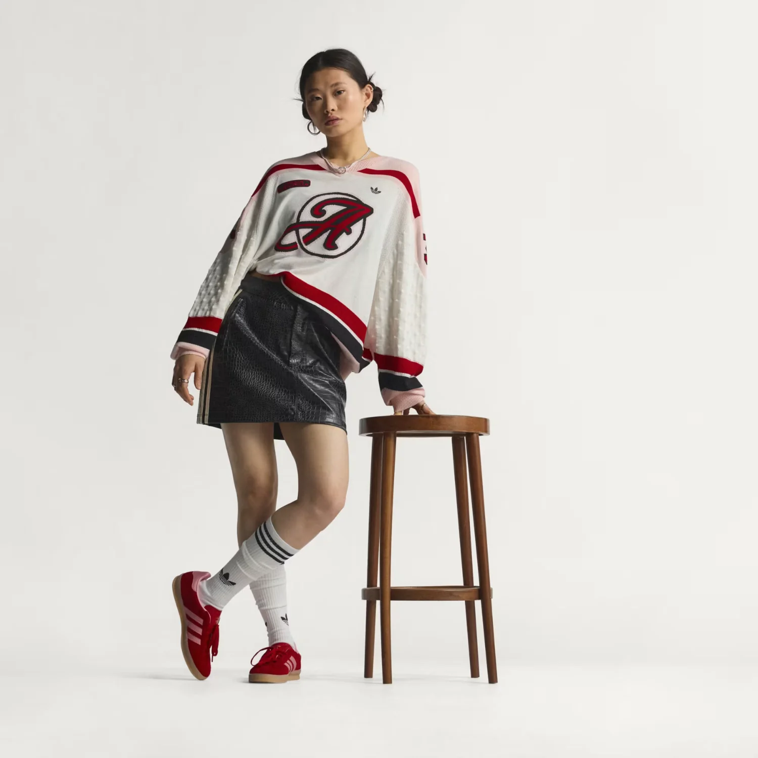 W PLEATHER MINI SKIRT - Image 3