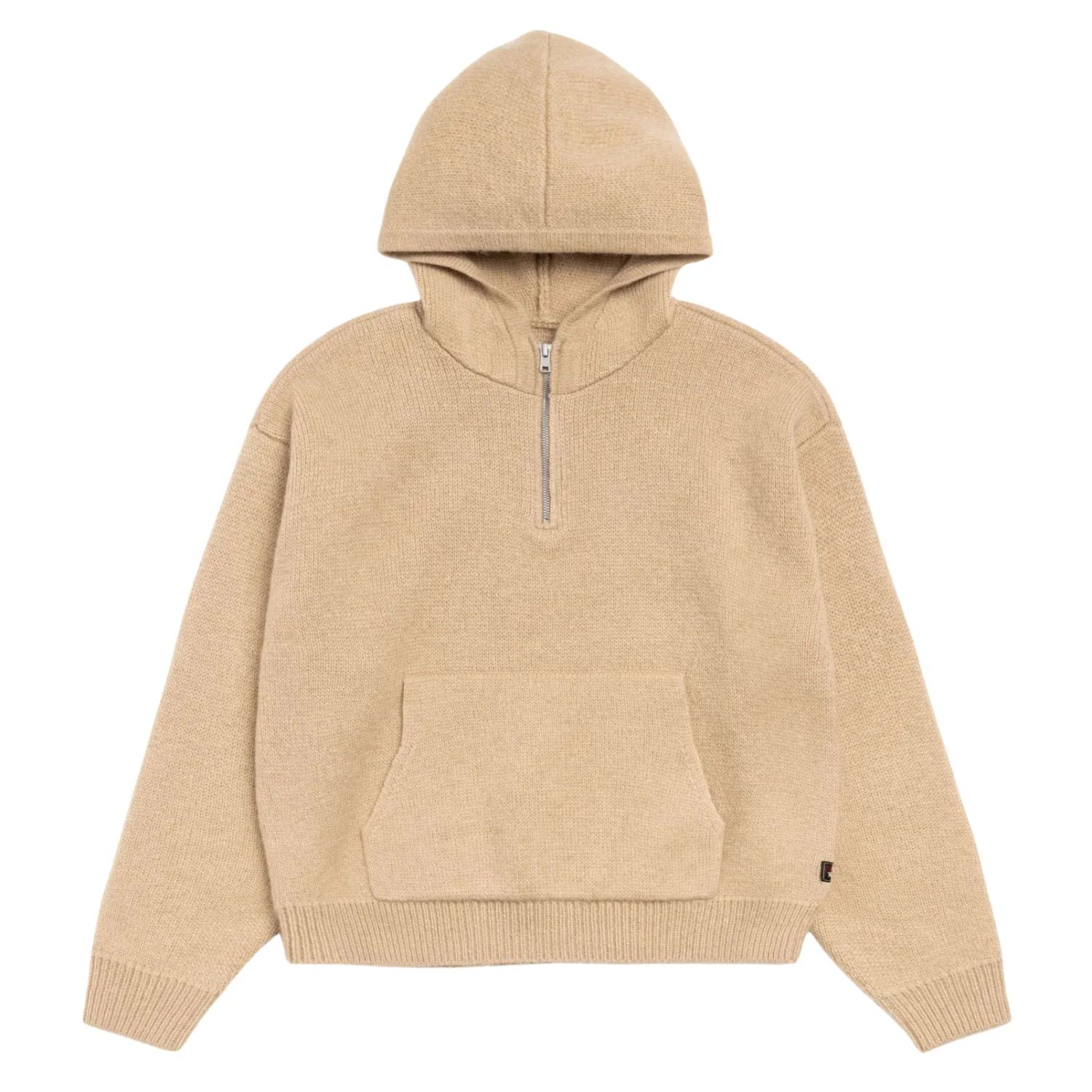 QUARTER ZIP SWEATER HOOD