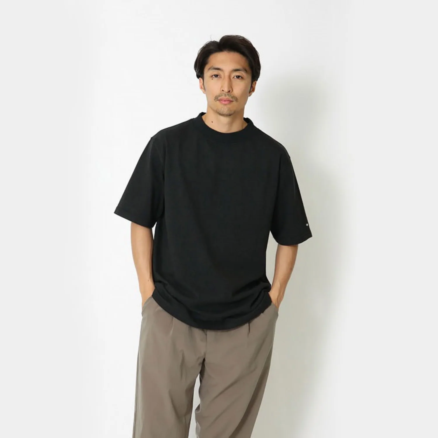 RECYCLED COTTON MOCKNECK T-SHIRT - Image 2