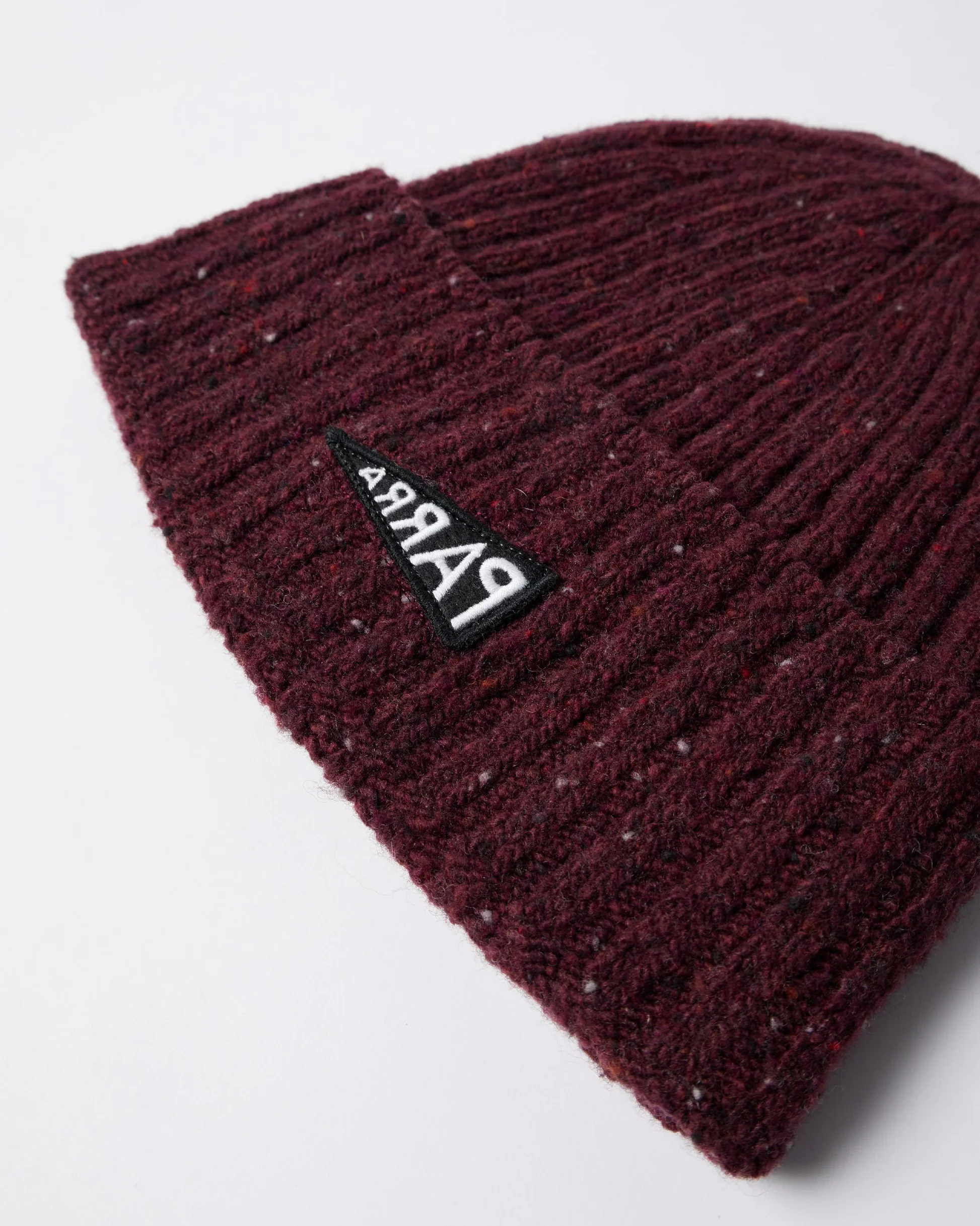 REVERSED FLAG BEANIE - DARK BURGUNDY - Image 2