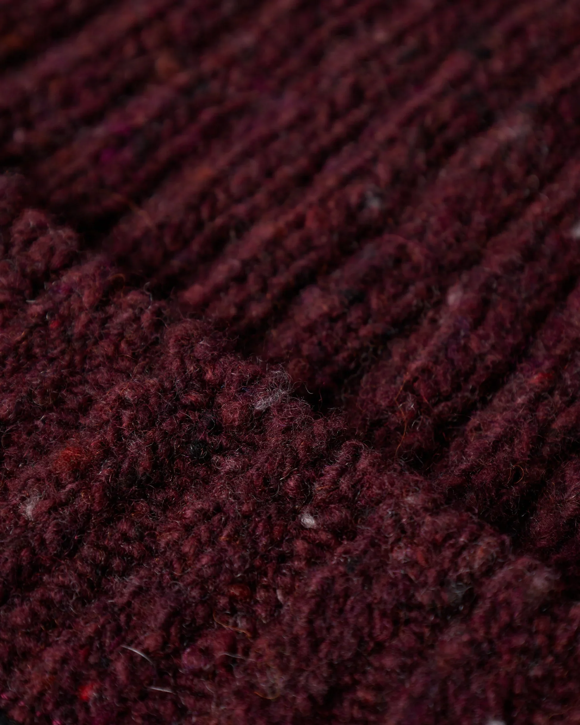 REVERSED FLAG BEANIE - DARK BURGUNDY - Image 4