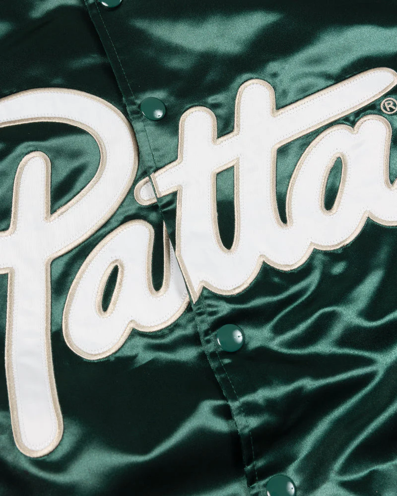 SCRIPT LOGO SATIN VARSITY JACKET - Image 5