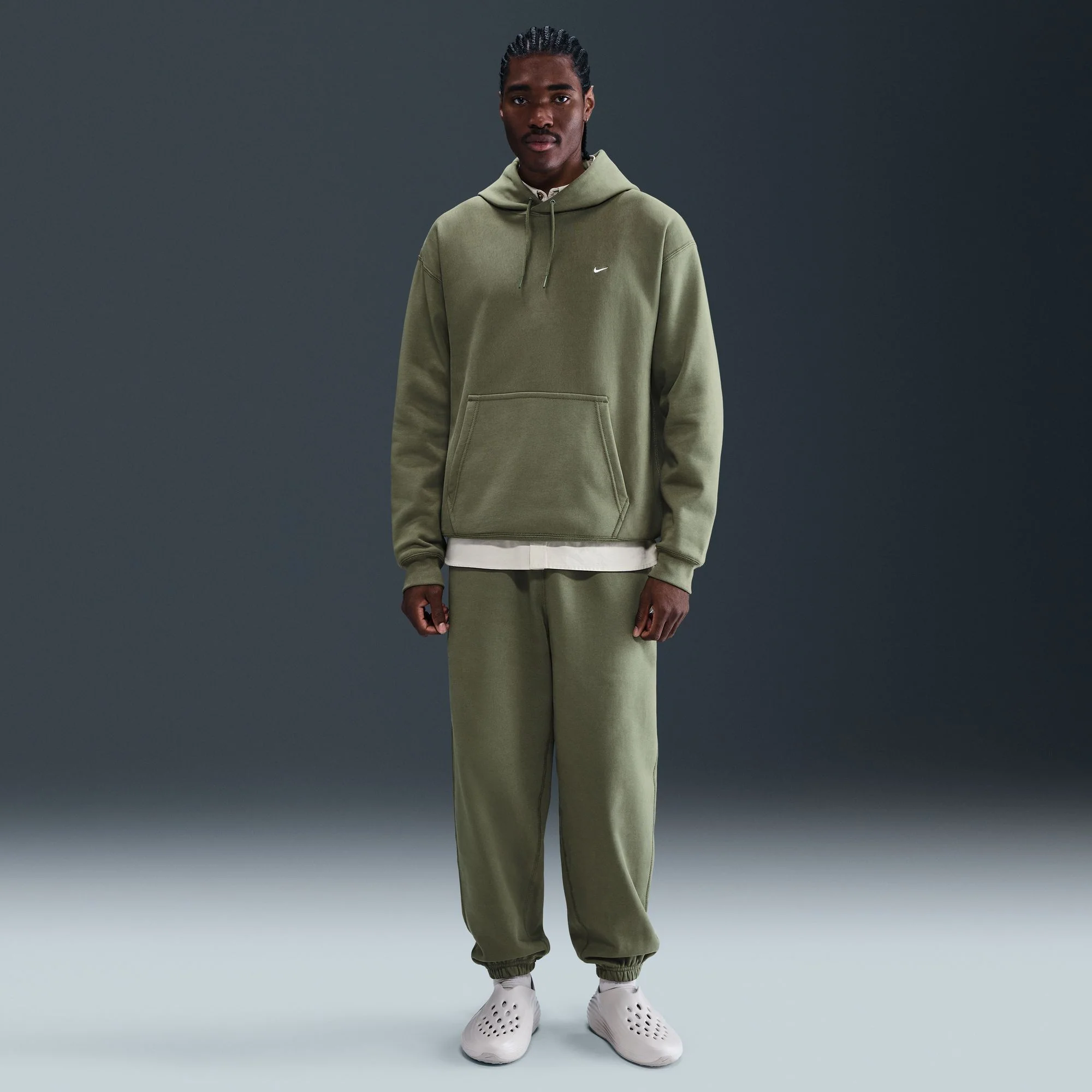 SOLO SWOOSH CUFFED FLEECE PANTS - Image 2