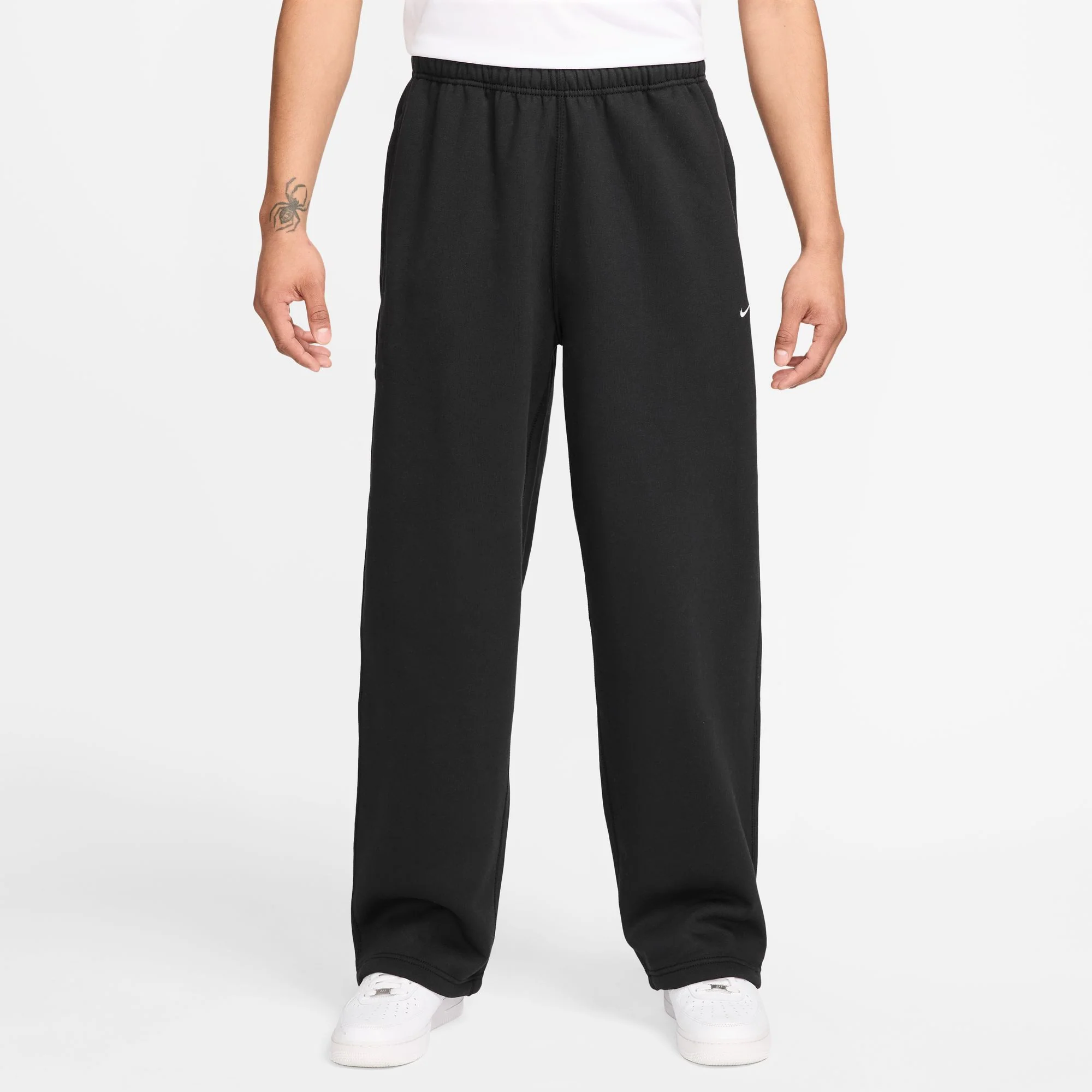 SOLO SWOOSH FLEECE OPEN-HEM PANTS