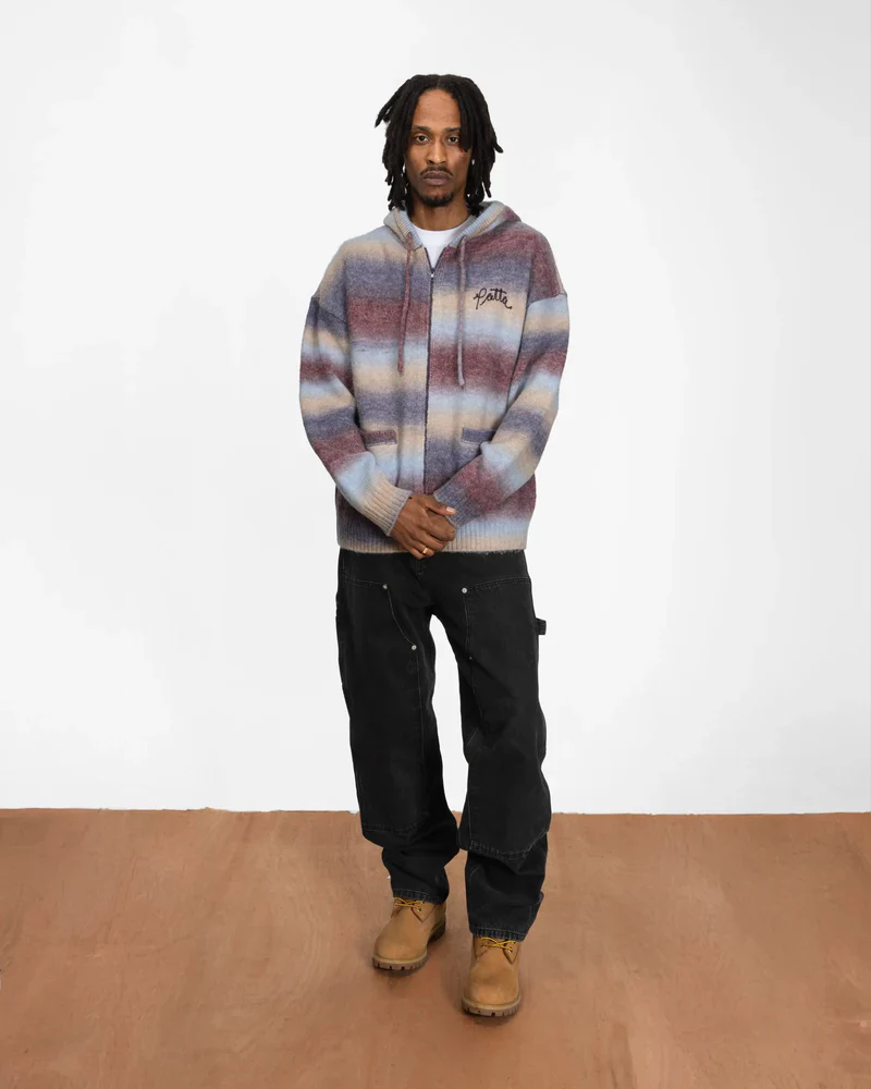 SPACE DYE KNITTED HOODED SWEATER - Image 3