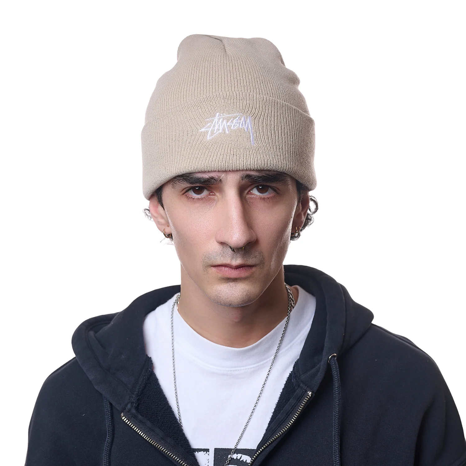 STOCK CUFF BEANIE - STONE