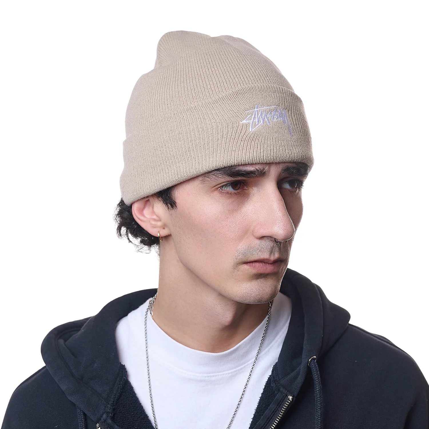 STOCK CUFF BEANIE - STONE - Image 2