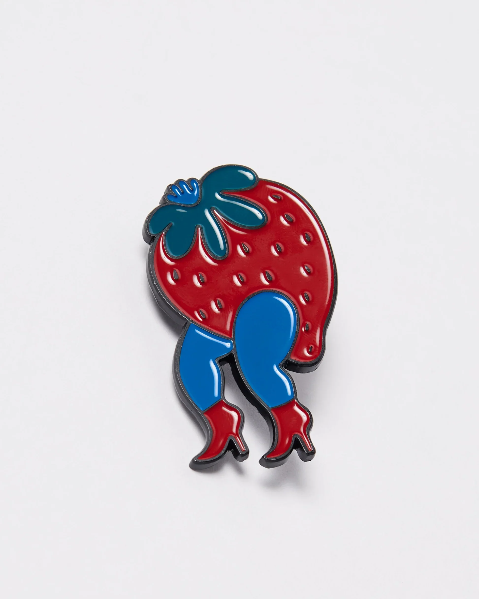 STUPID STRAWBERRY ENAMEL PIN - RED - Image 2